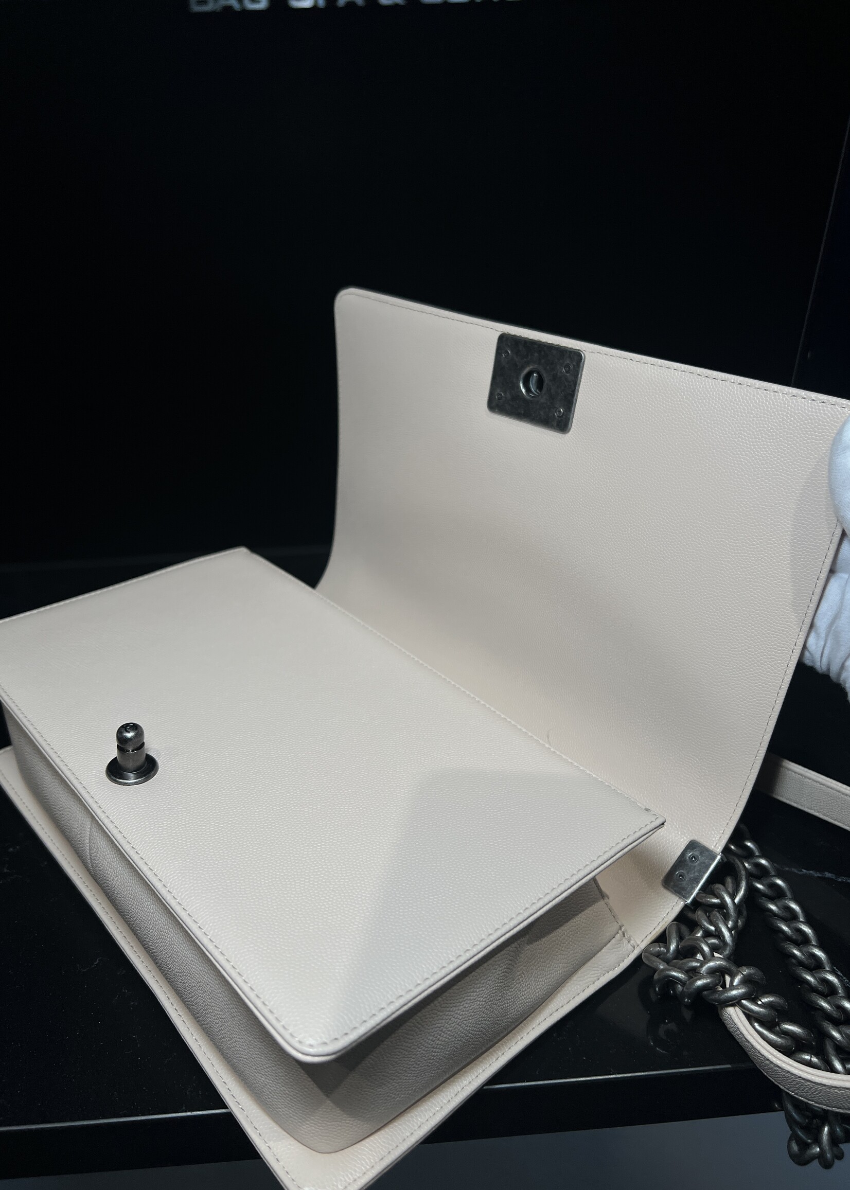 Chanel Chanel Old Medium Chevron Boy Bag