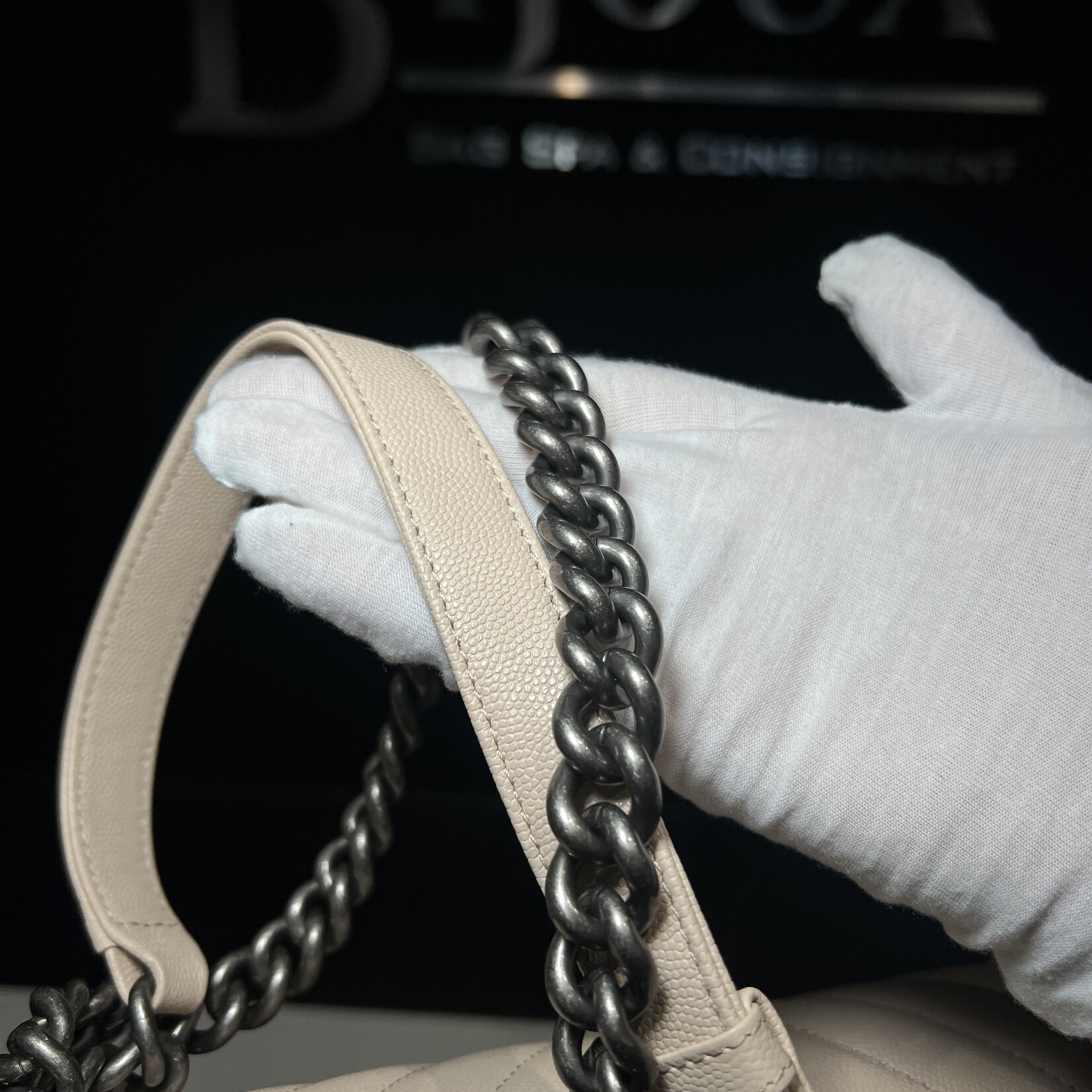 Chanel Chanel Old Medium Chevron Boy Bag