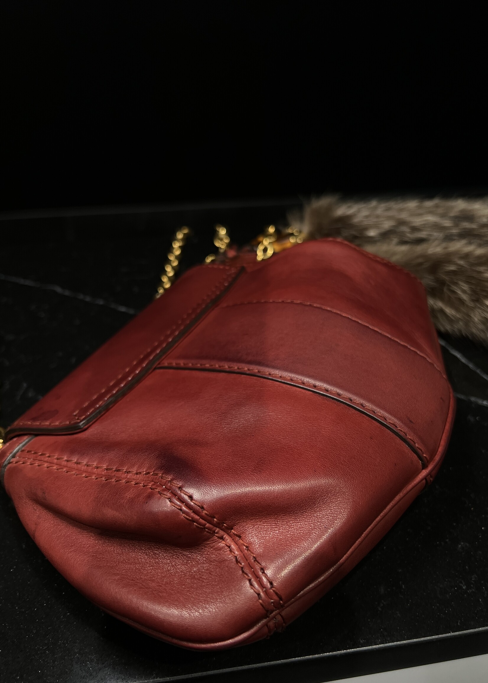 Gucci Gucci Raccoon Tail Small Smilla Chain Bag