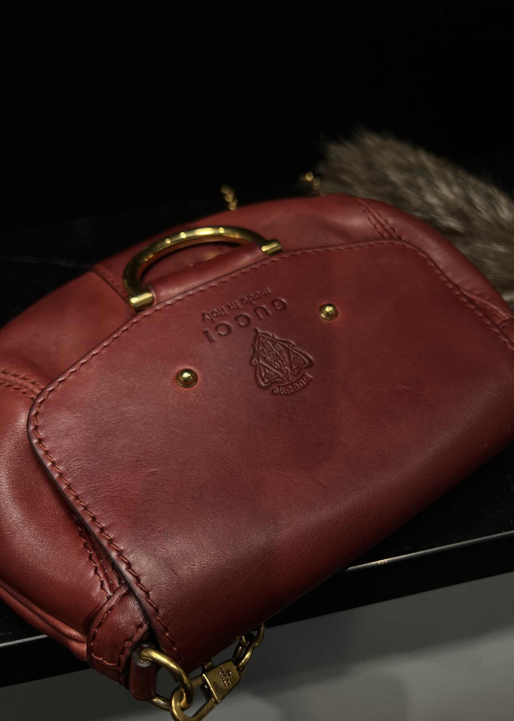 Gucci Gucci Raccoon Tail Small Smilla Chain Bag