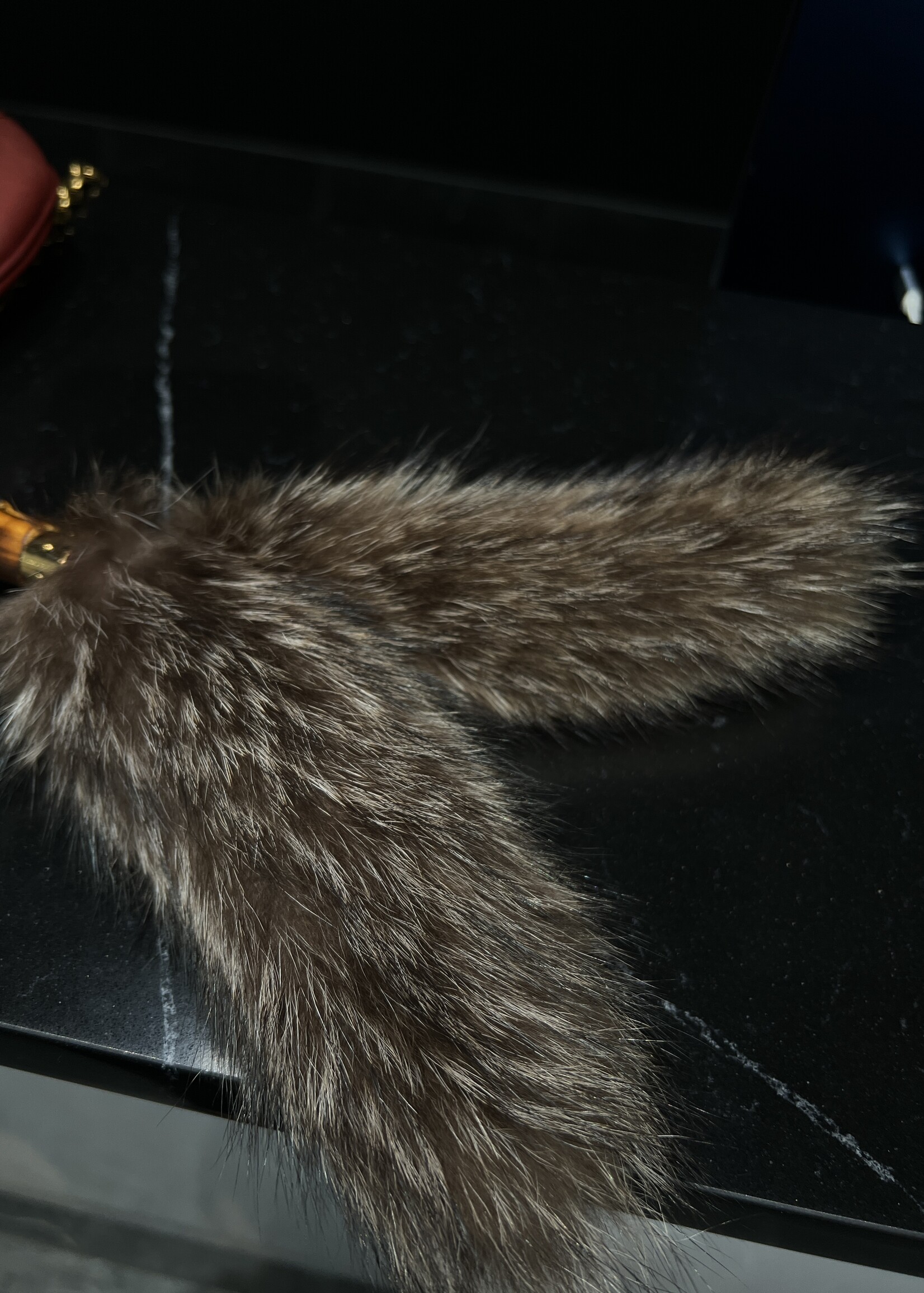 Gucci Gucci Raccoon Tail Small Smilla Chain Bag