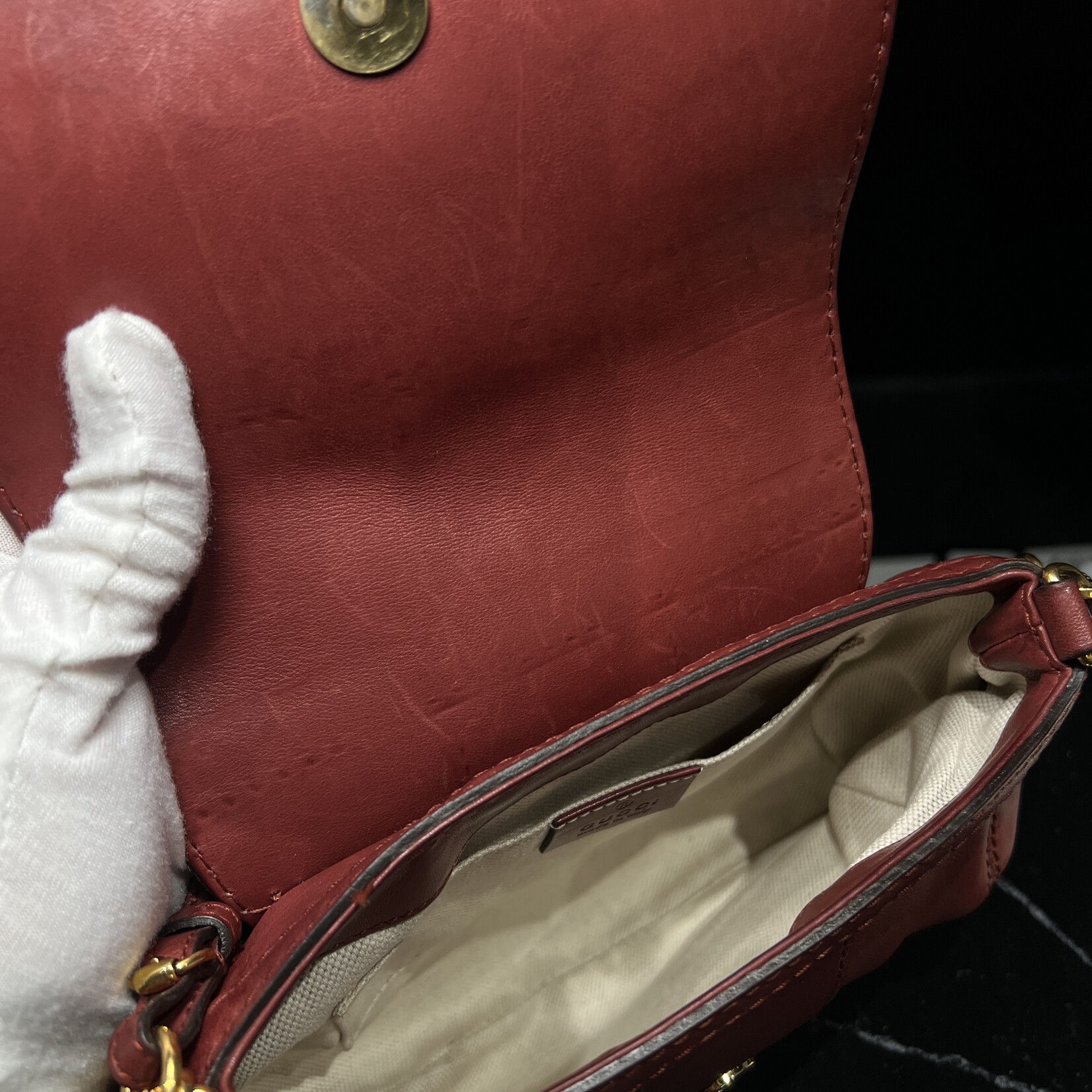 Gucci Gucci Raccoon Tail Small Smilla Chain Bag