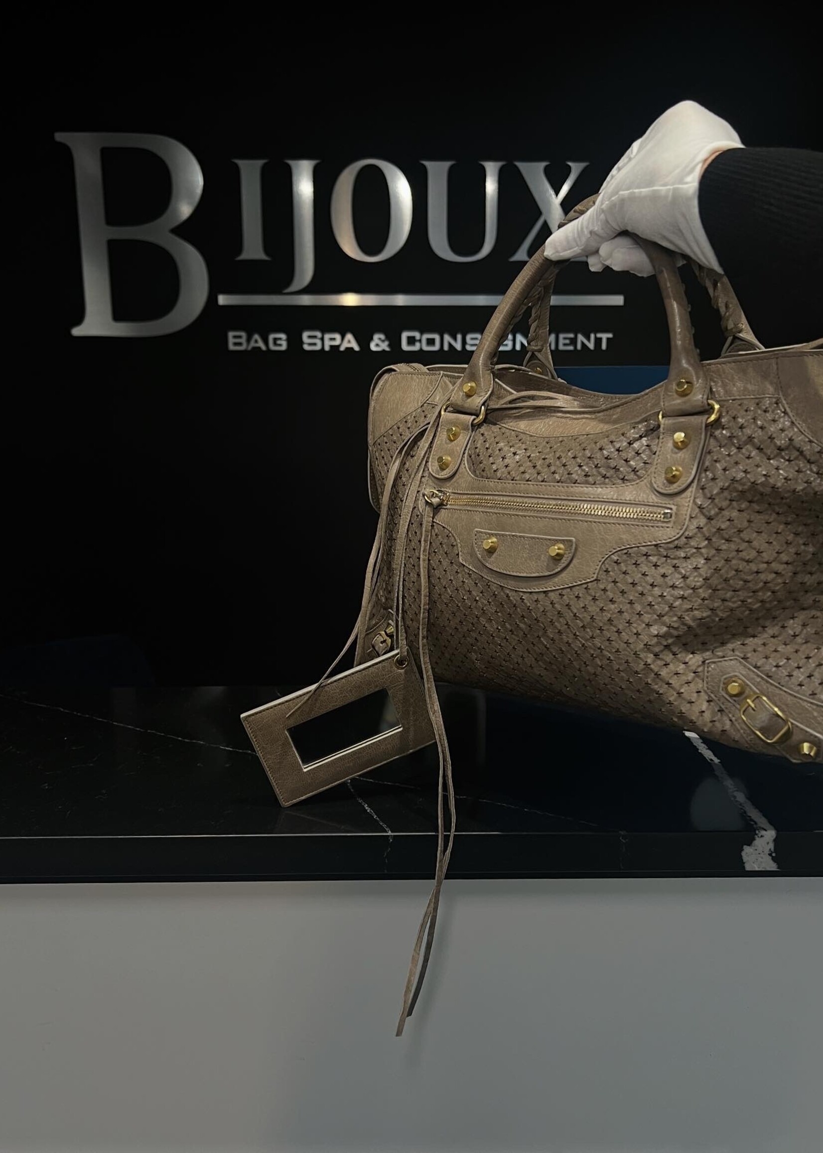 Balenciaga SOLD - Balenciaga Grey Perforated Motocross