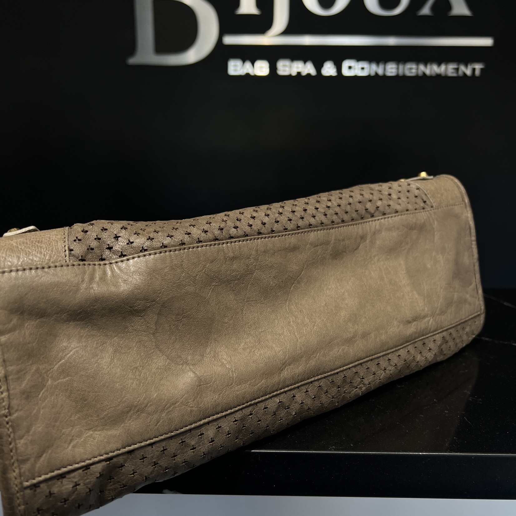 Balenciaga SOLD - Balenciaga Grey Perforated Motocross