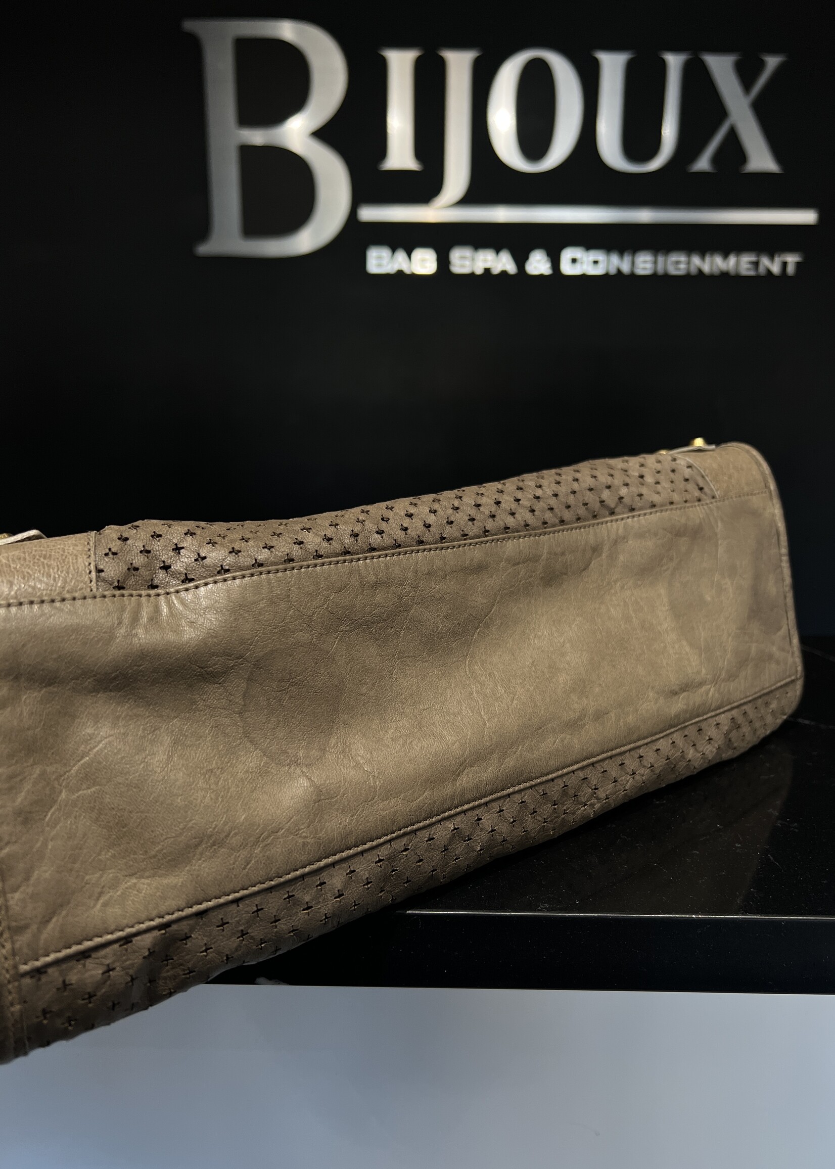 Balenciaga SOLD - Balenciaga Grey Perforated Motocross