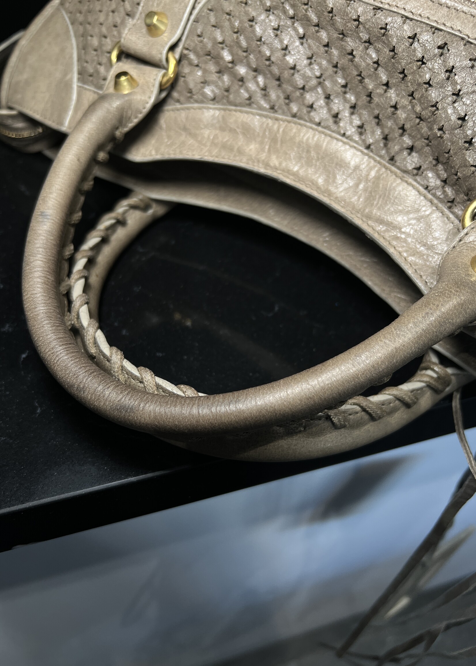 Balenciaga SOLD - Balenciaga Grey Perforated Motocross