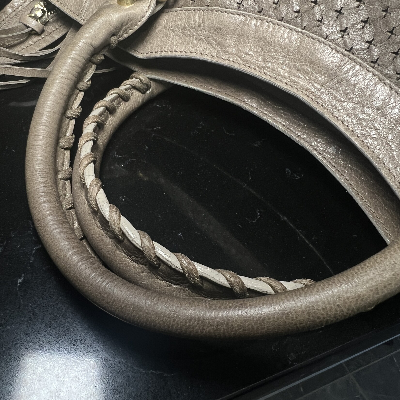 Balenciaga SOLD - Balenciaga Grey Perforated Motocross