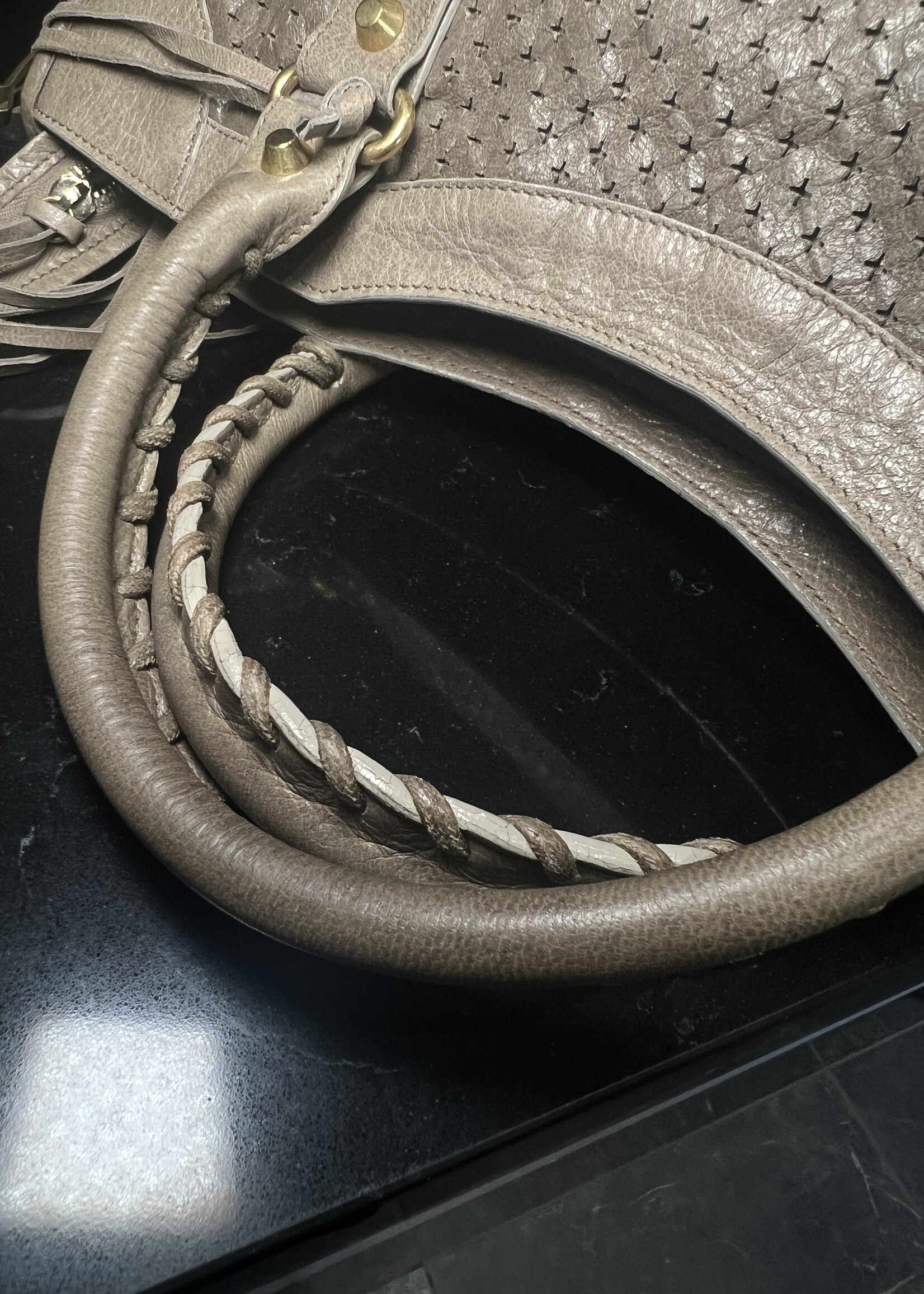 Balenciaga SOLD - Balenciaga Grey Perforated Motocross