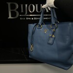 Prada Prada Vitello Daino Cobalto Tote