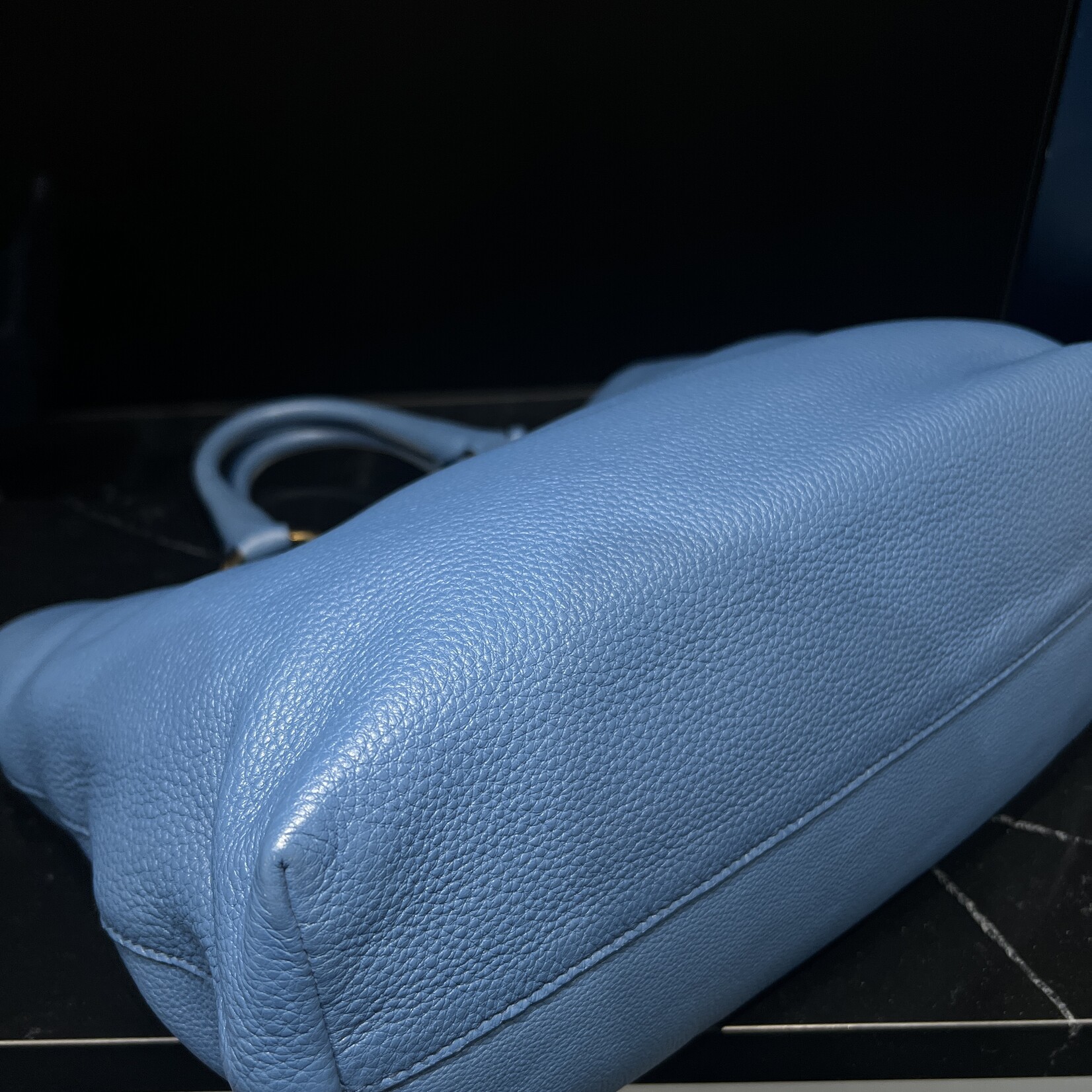 Prada Prada Vitello Daino Cobalto Tote