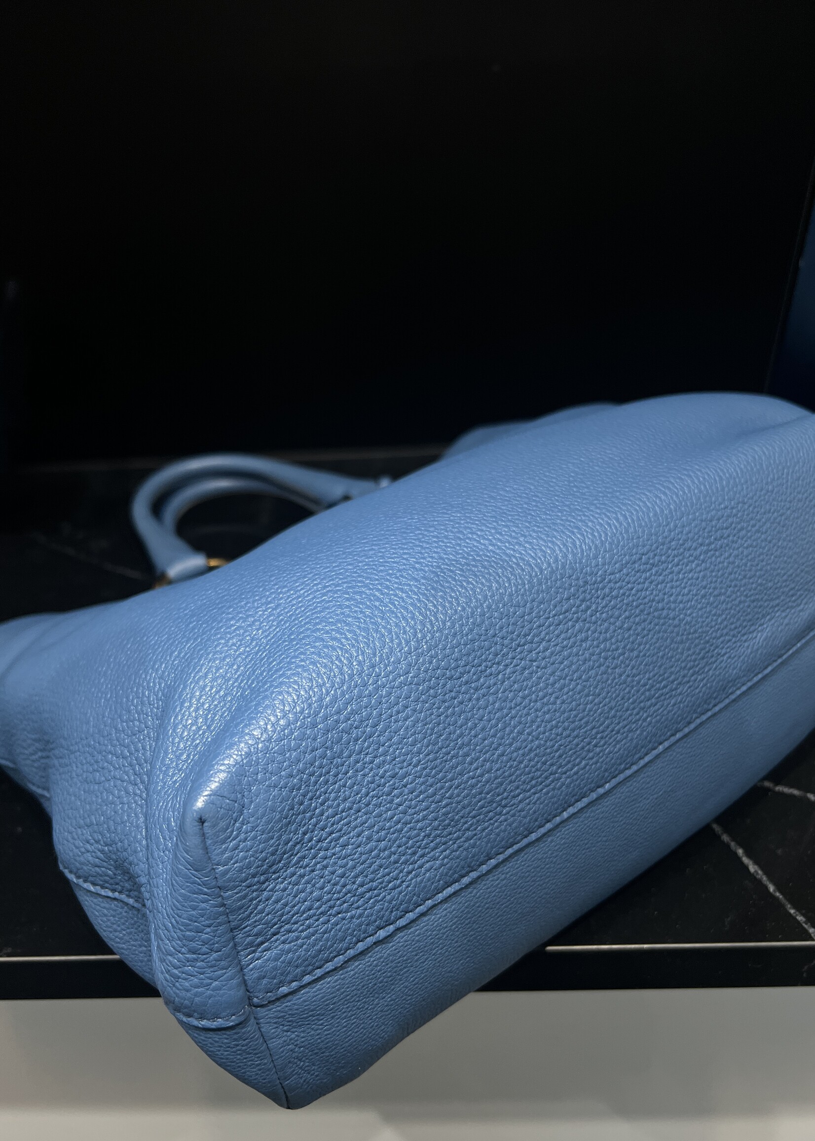 Prada Prada Vitello Daino Cobalto Tote