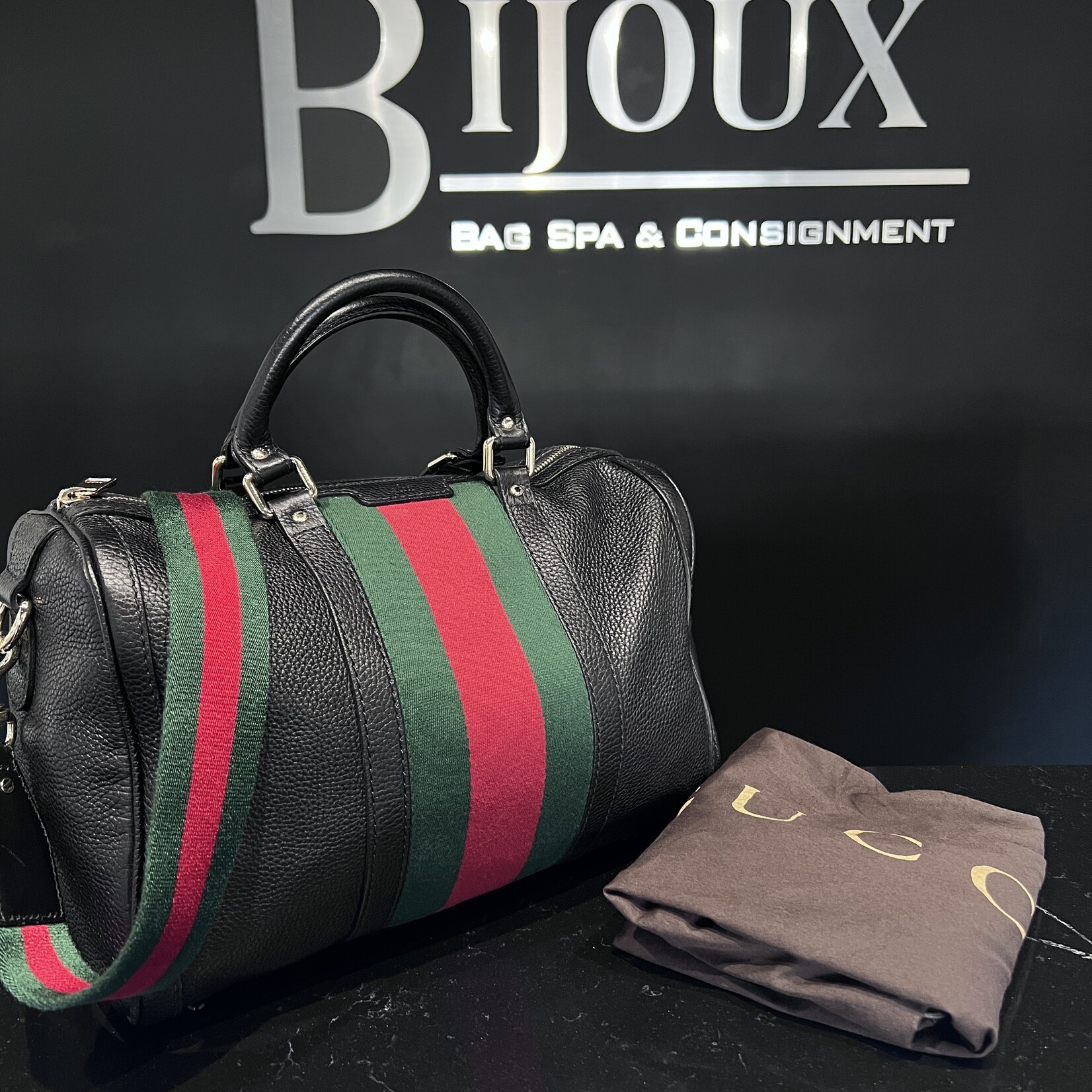 Gucci SOLD - Gucci Pebbled Bowler Bag