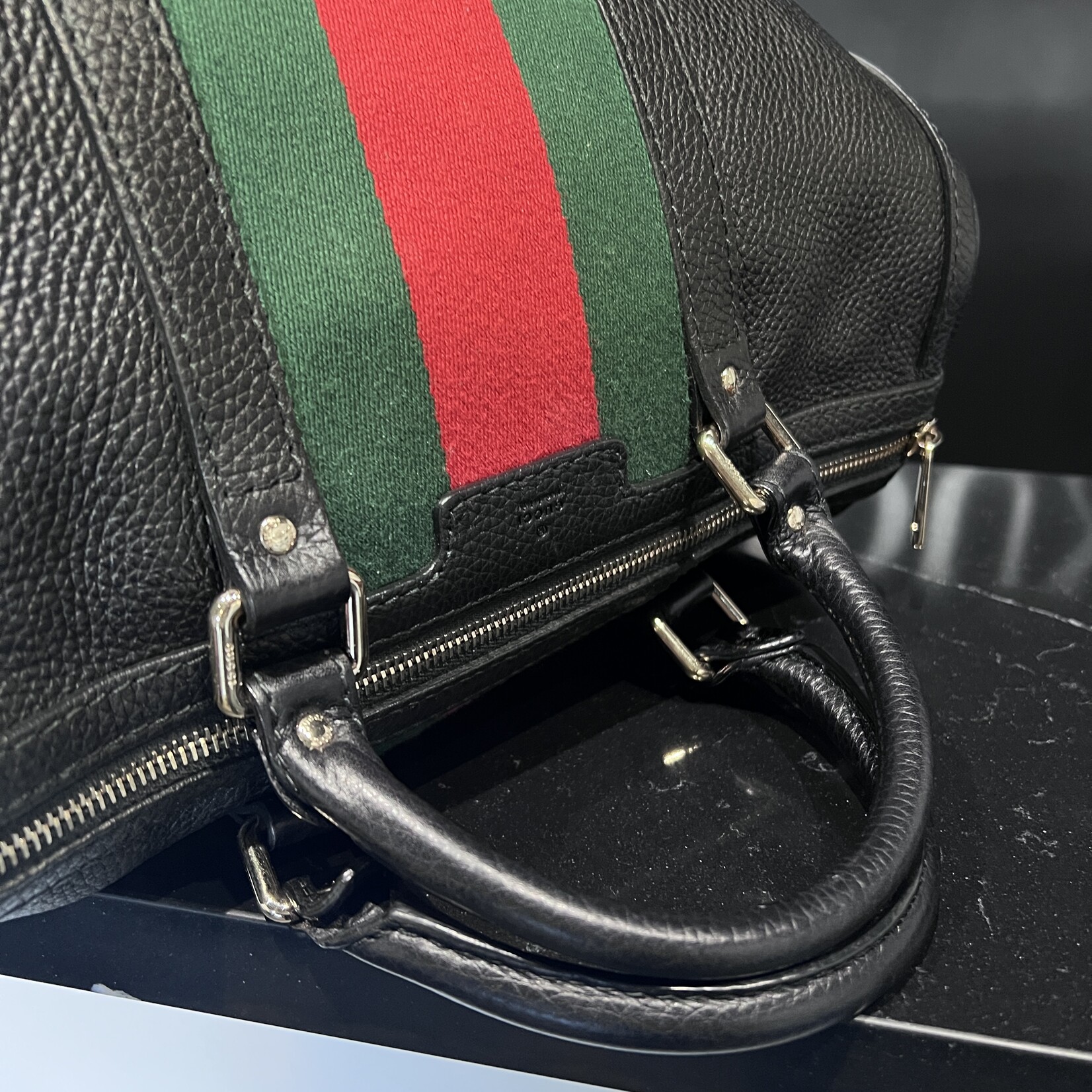 Gucci SOLD - Gucci Pebbled Bowler Bag