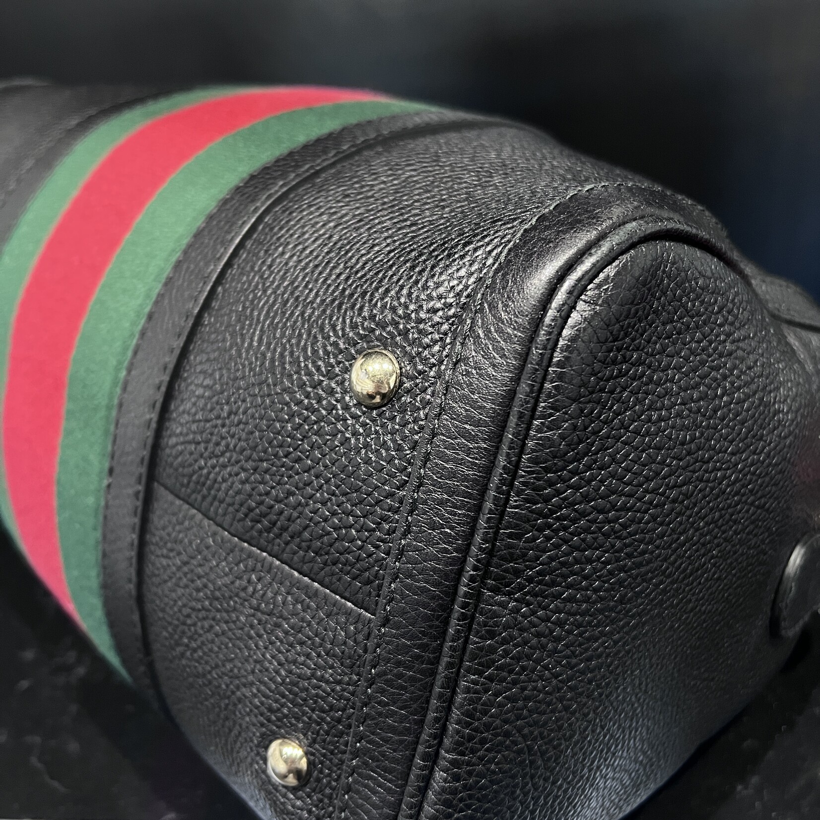 Gucci SOLD - Gucci Pebbled Bowler Bag