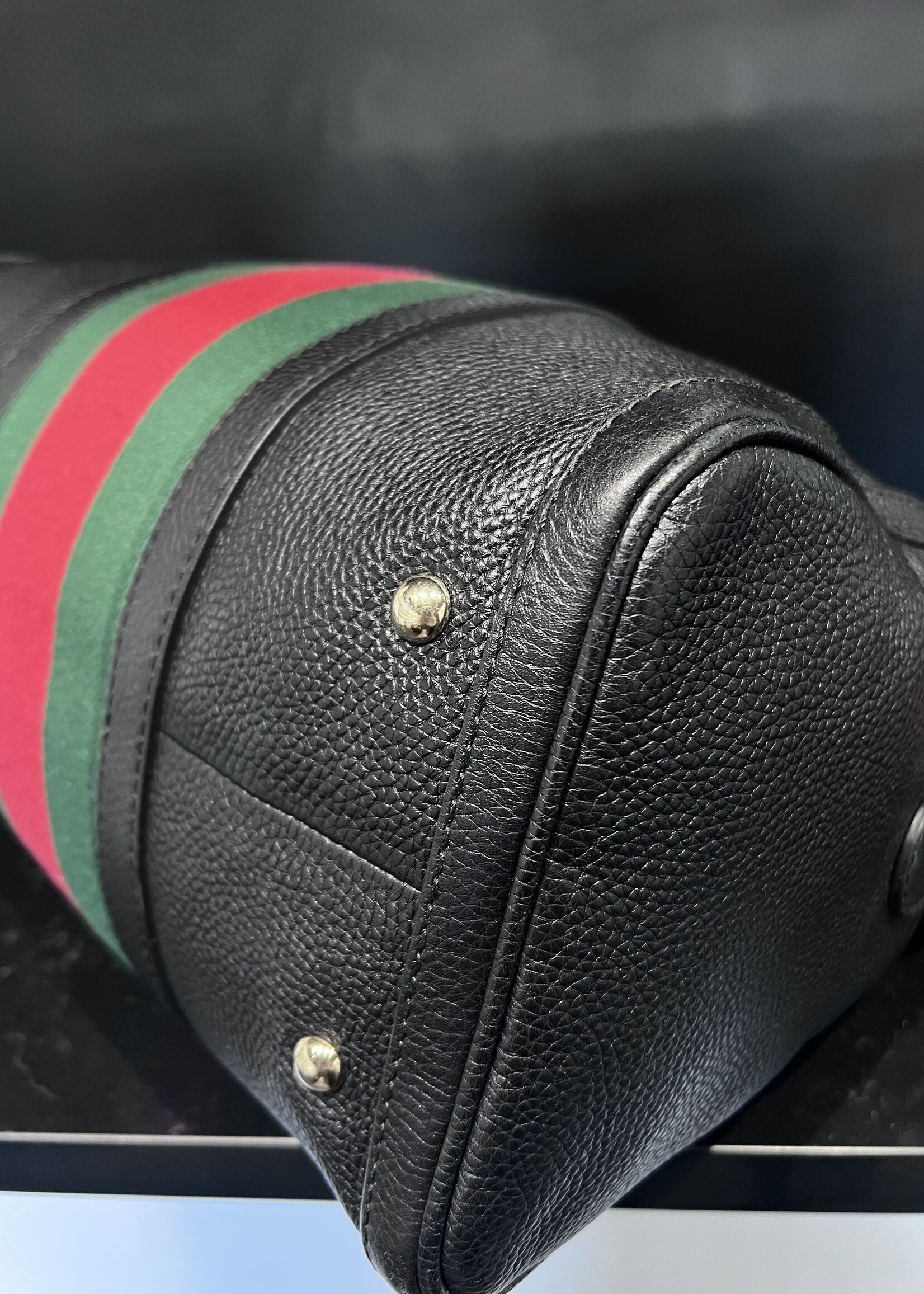 Gucci SOLD - Gucci Pebbled Bowler Bag