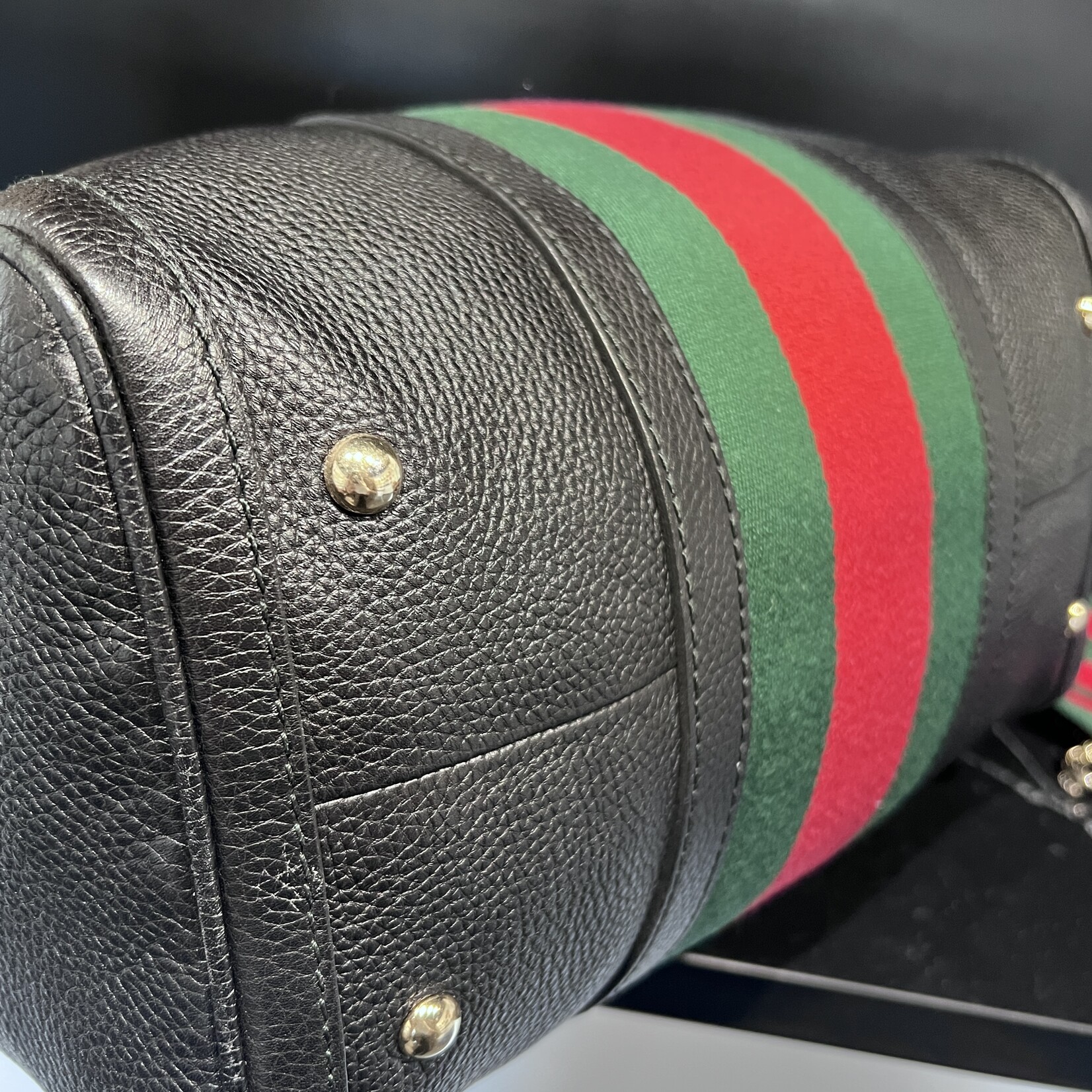 Gucci SOLD - Gucci Pebbled Bowler Bag
