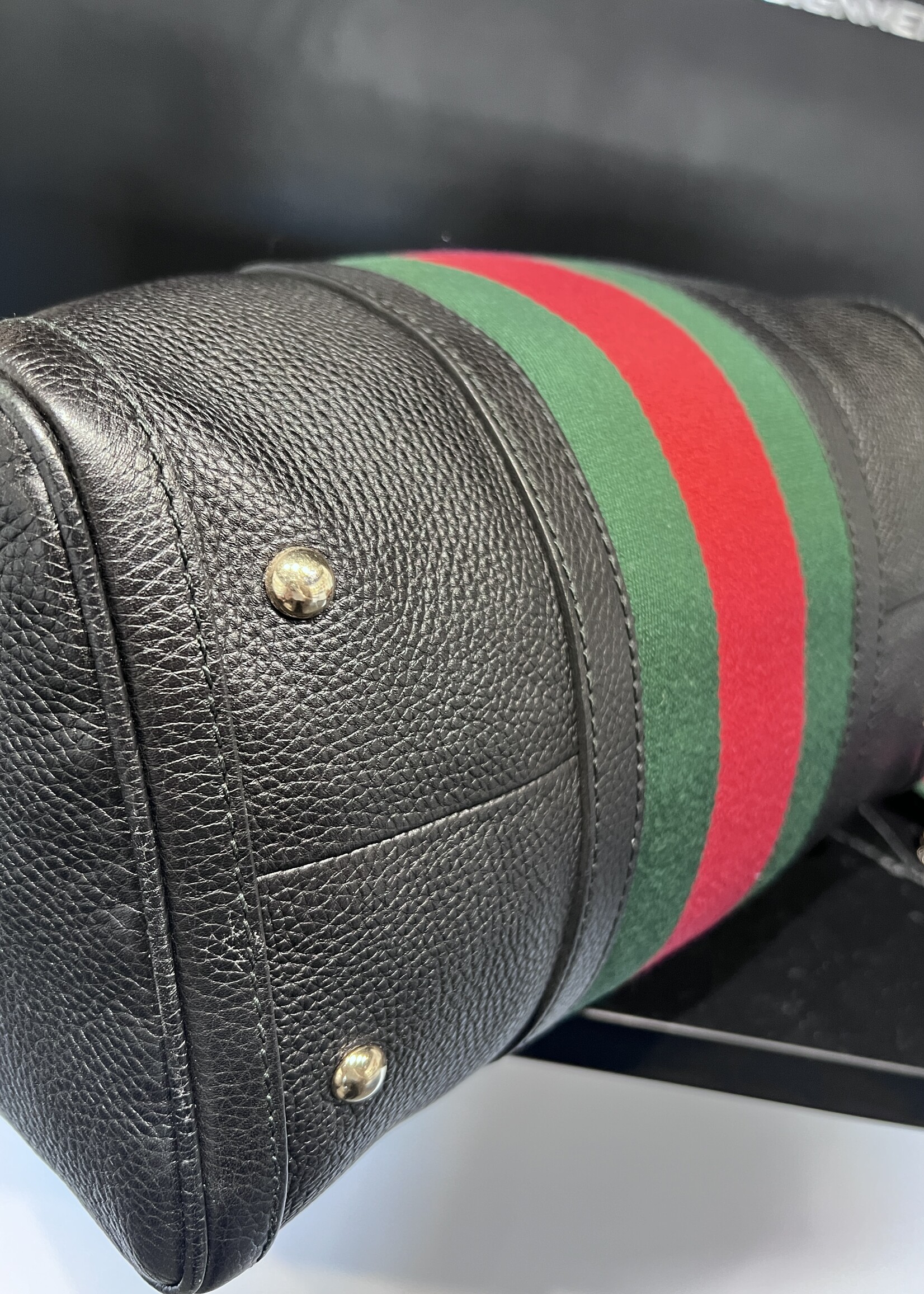 Gucci SOLD - Gucci Pebbled Bowler Bag