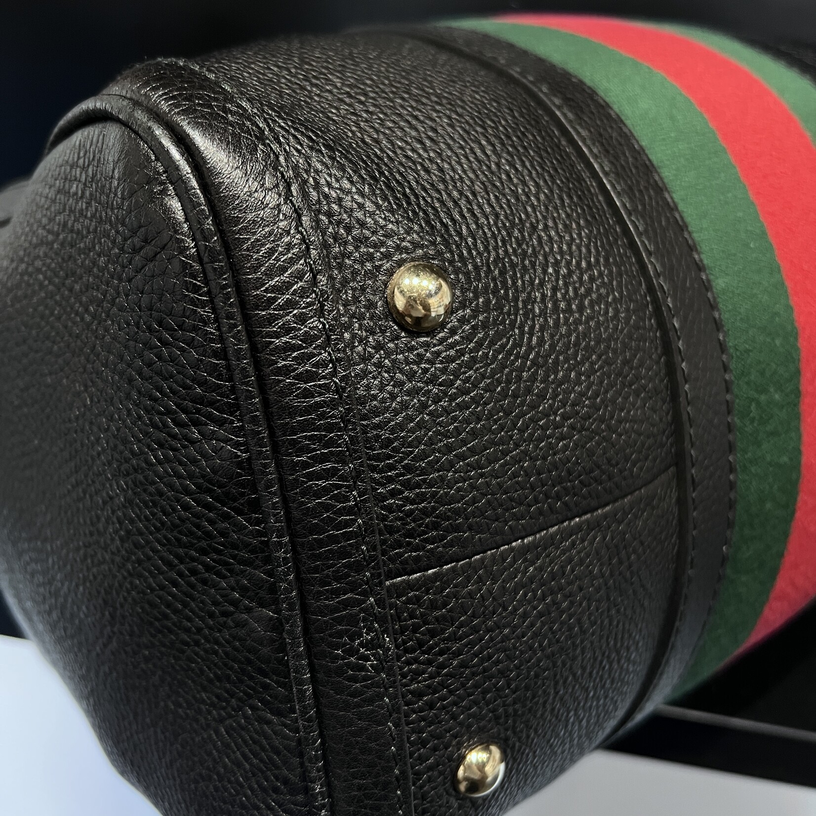 Gucci SOLD - Gucci Pebbled Bowler Bag