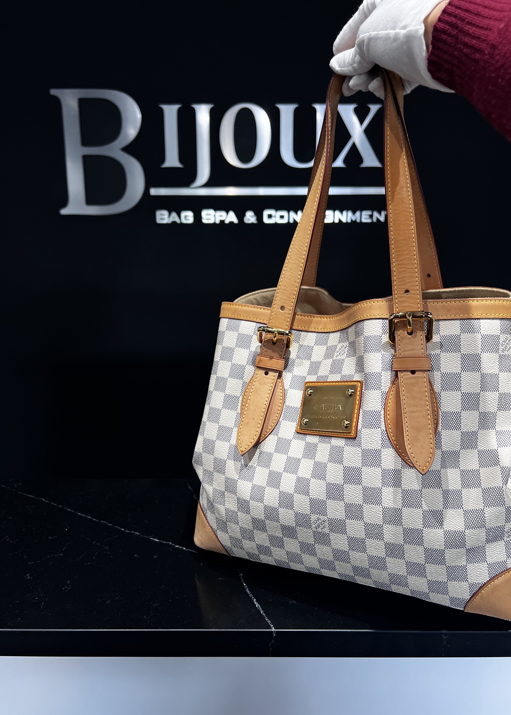 Louis Vuitton SOLD - Louis Vuitton Hampstead MM Damier Azur