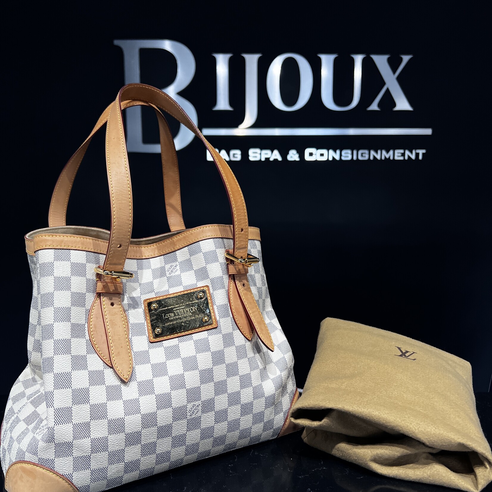 Louis Vuitton SOLD - Louis Vuitton Hampstead MM Damier Azur