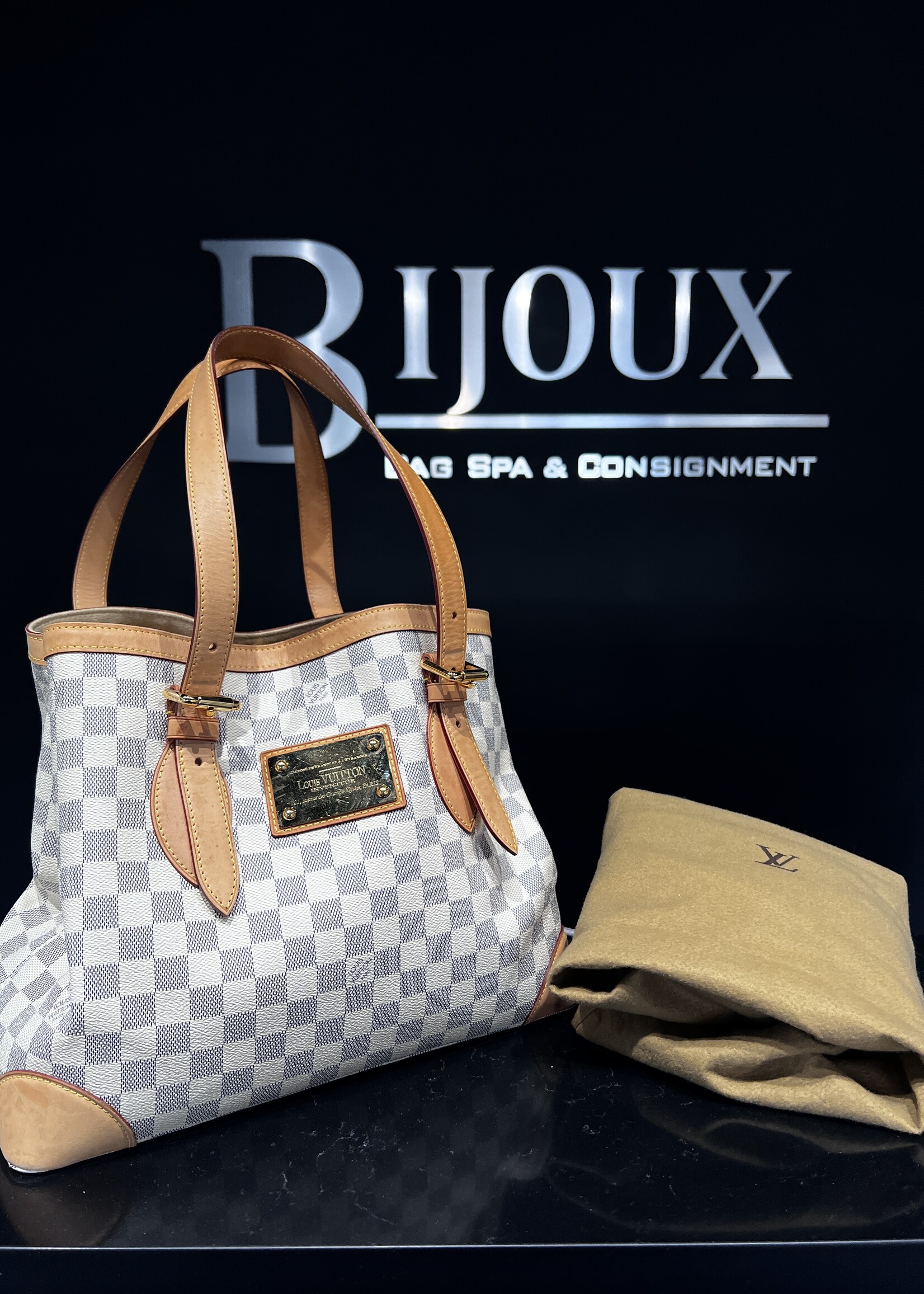 Louis Vuitton SOLD - Louis Vuitton Hampstead MM Damier Azur