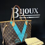 Louis Vuitton Louis Vuitton Monogram V Neverfull MM Turquoise