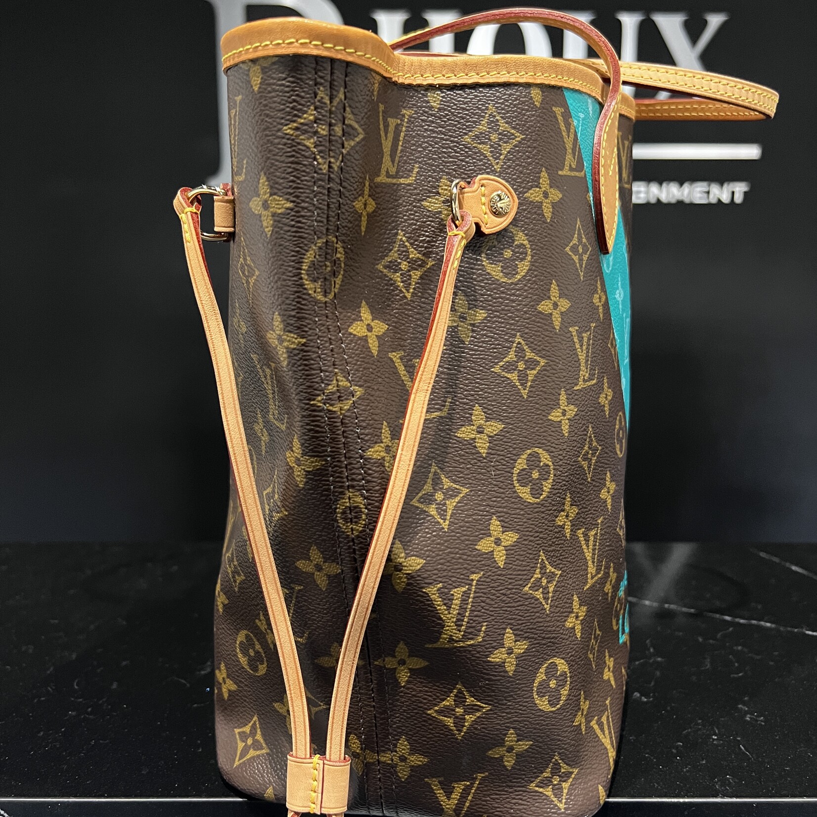 Louis Vuitton Louis Vuitton Monogram V Neverfull MM Turquoise