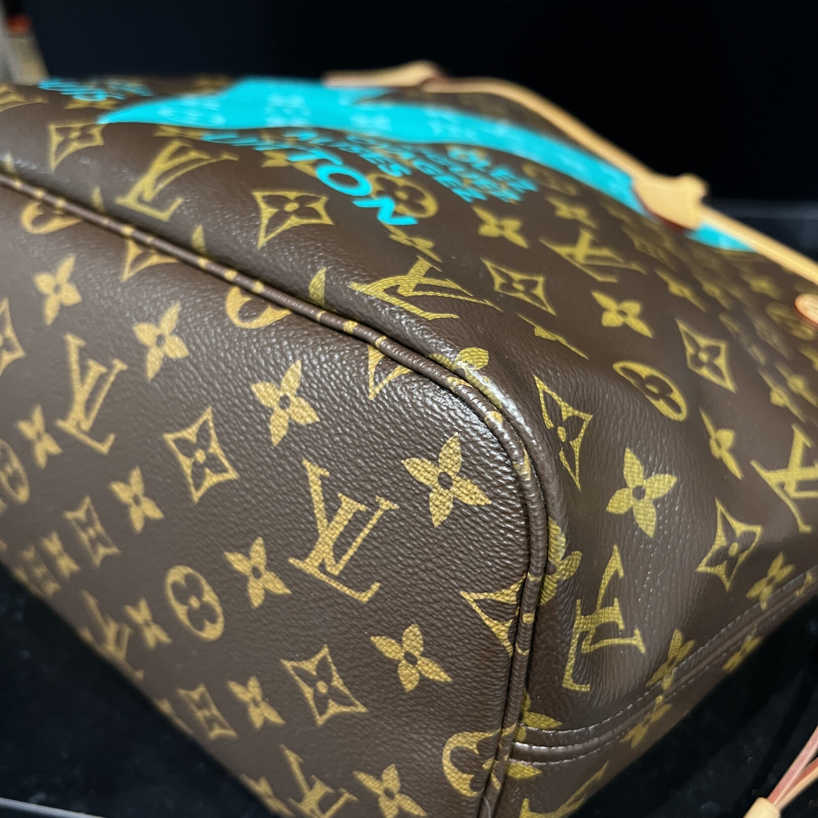 Louis Vuitton Louis Vuitton Monogram V Neverfull MM Turquoise