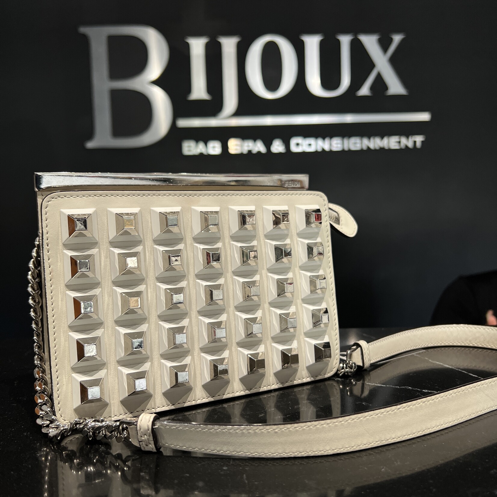 Fendi Fendi White Metal Spike