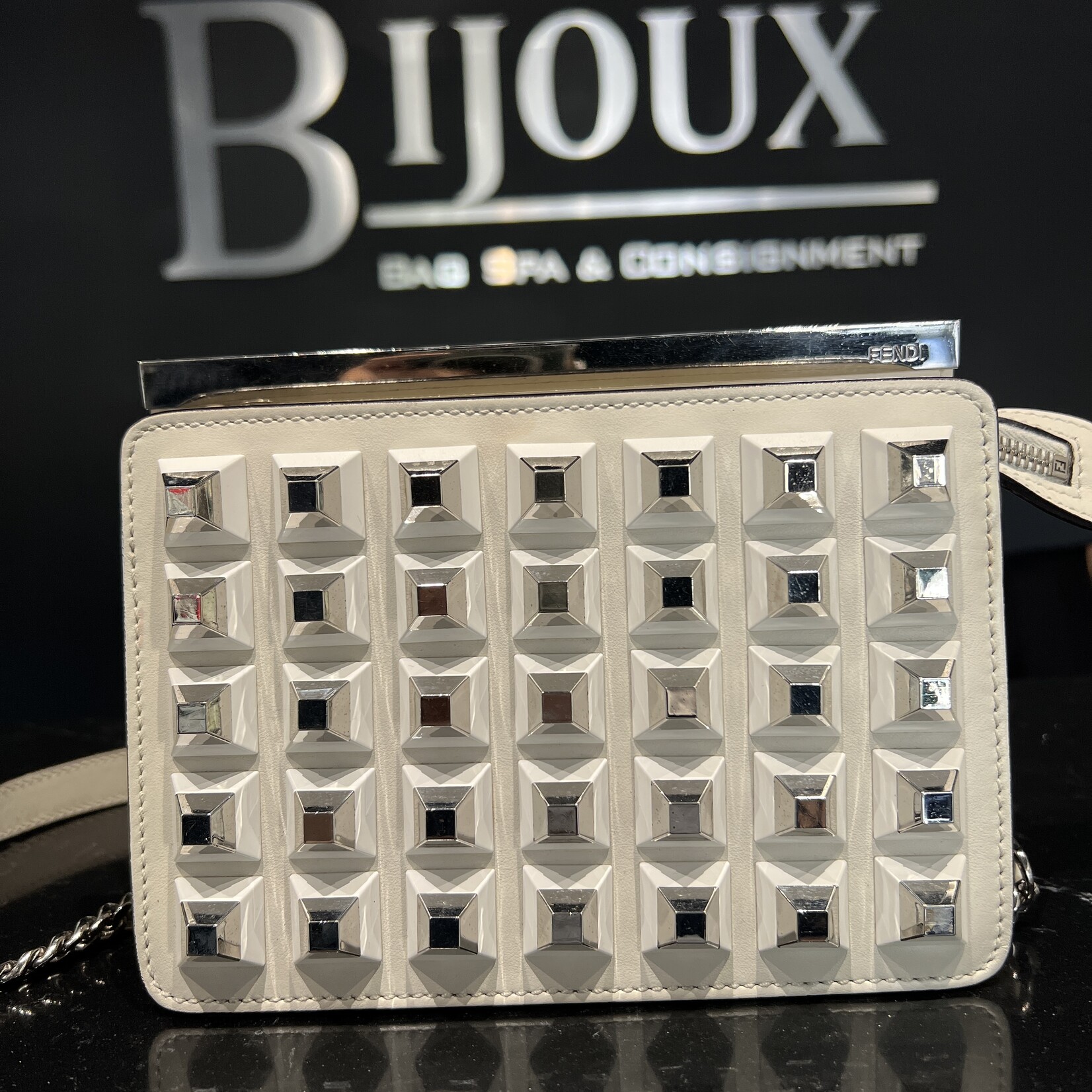Fendi Fendi White Metal Spike