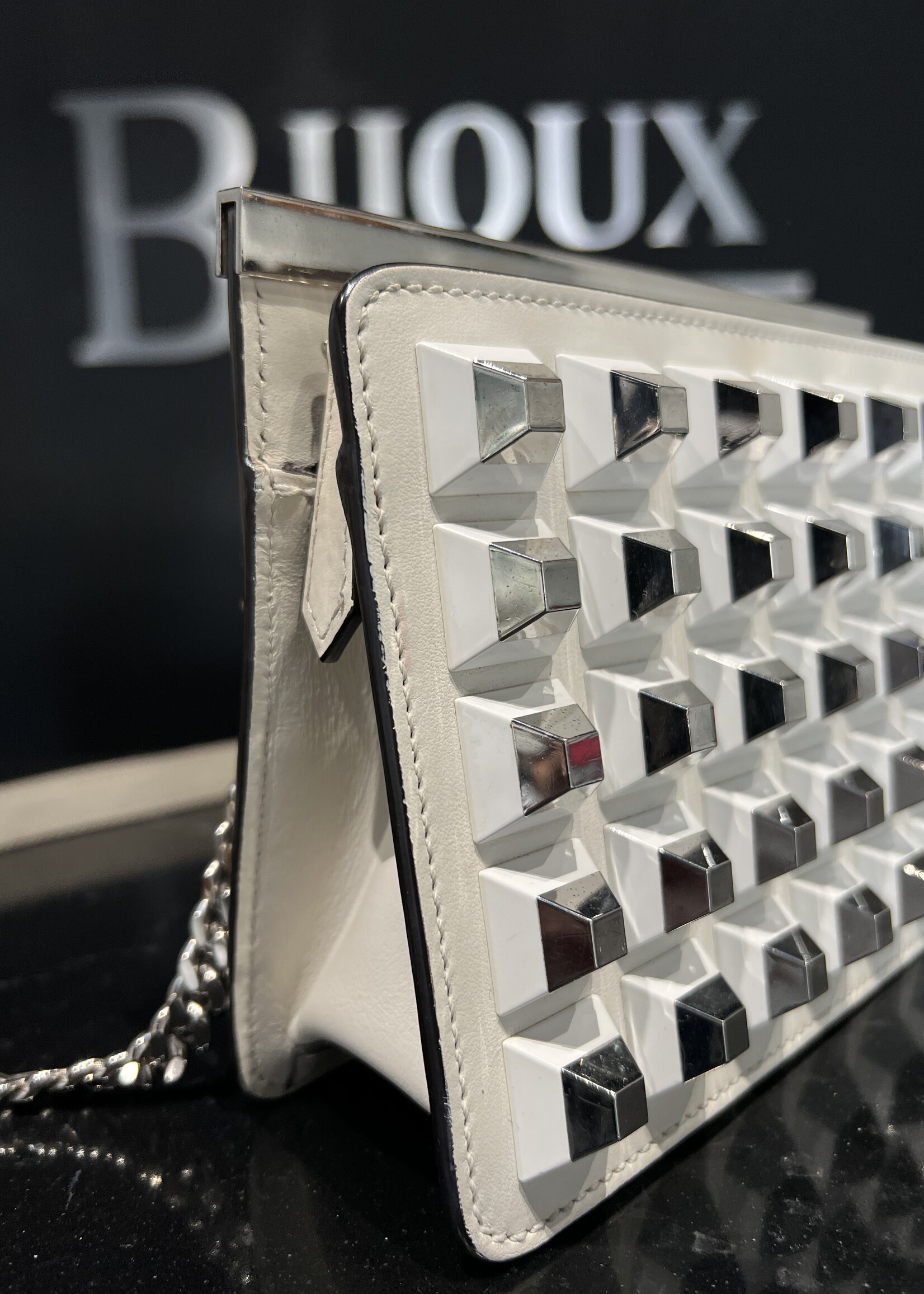 Fendi SOLD - Fendi White Metal Spike