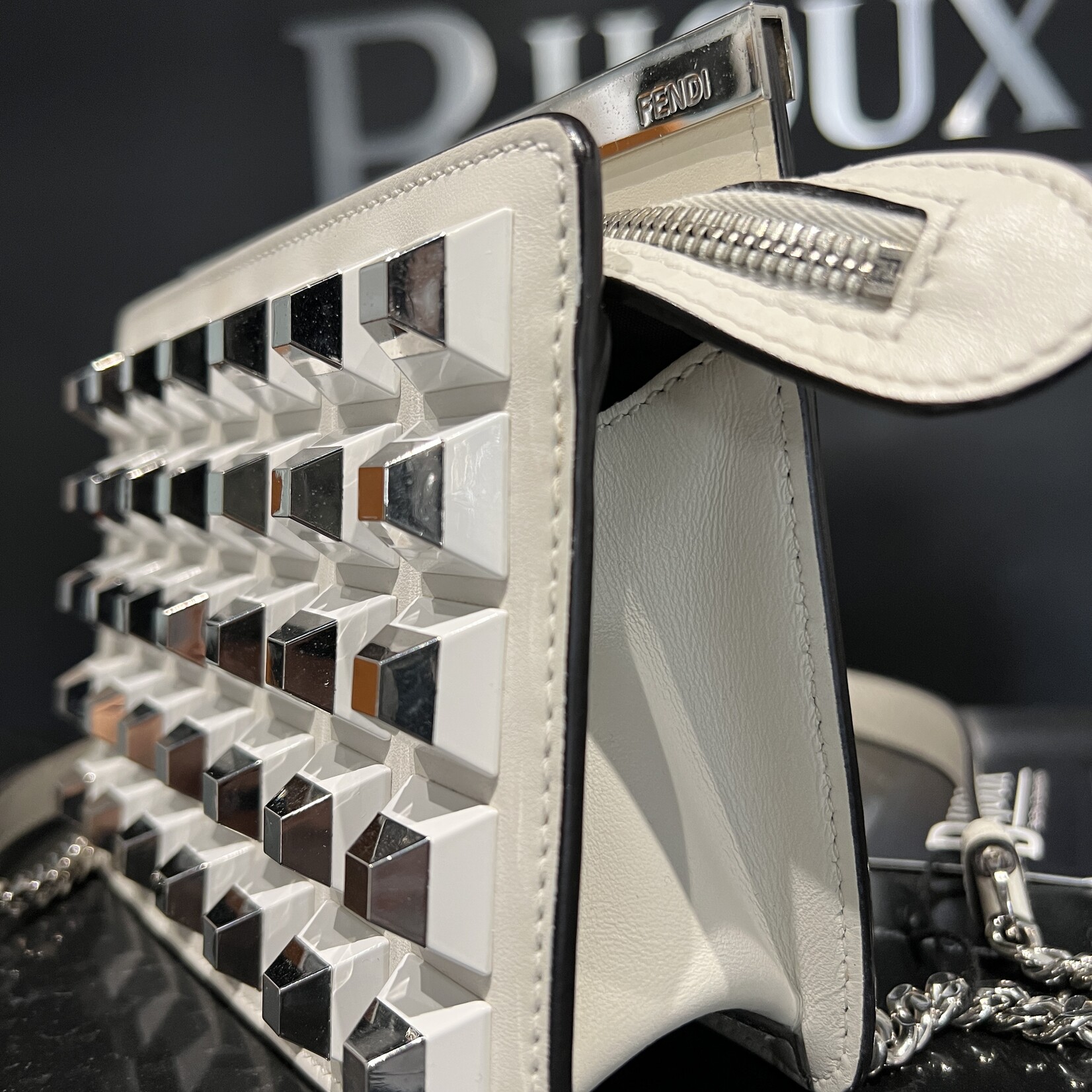 Fendi Fendi White Metal Spike