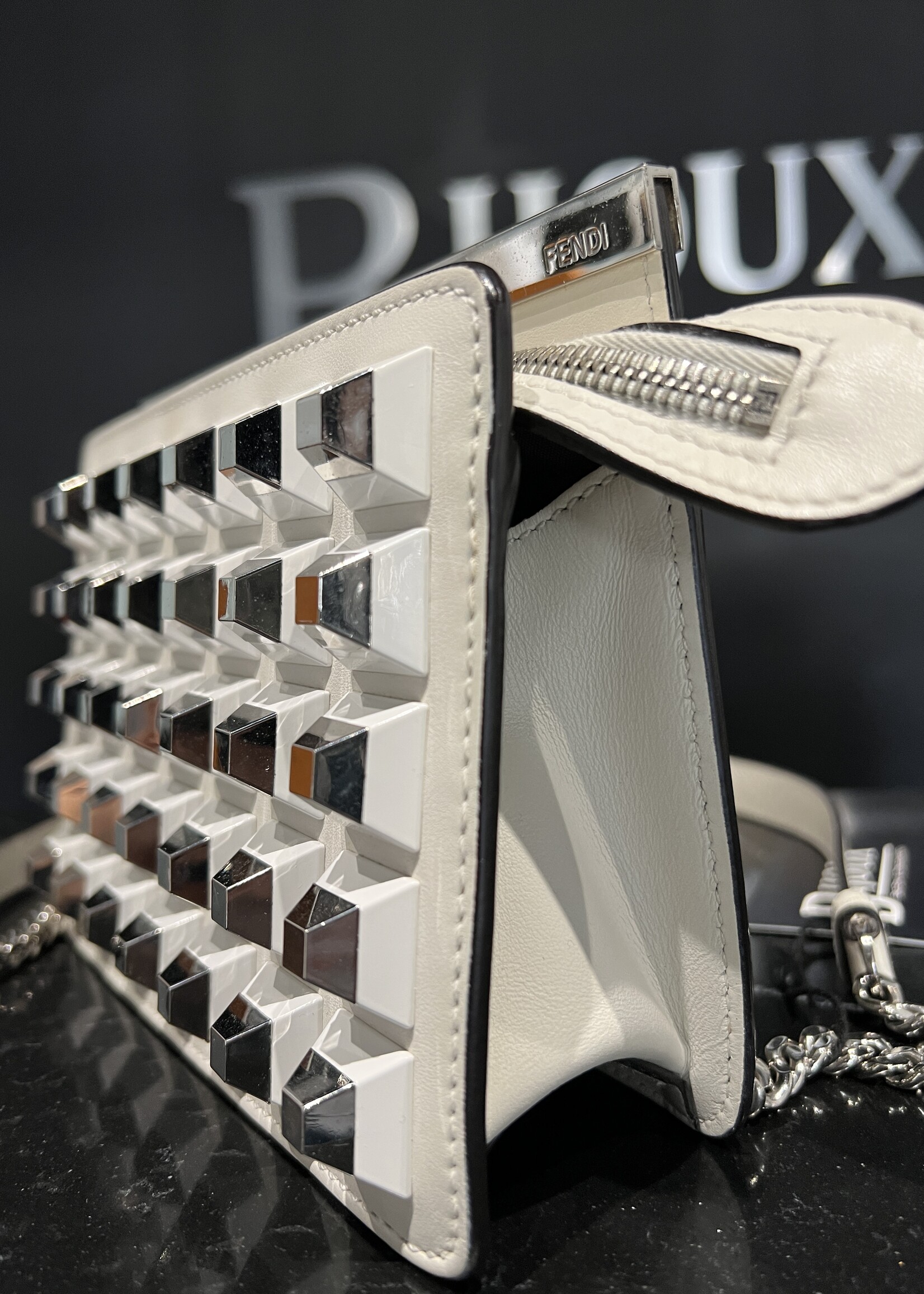 Fendi SOLD - Fendi White Metal Spike