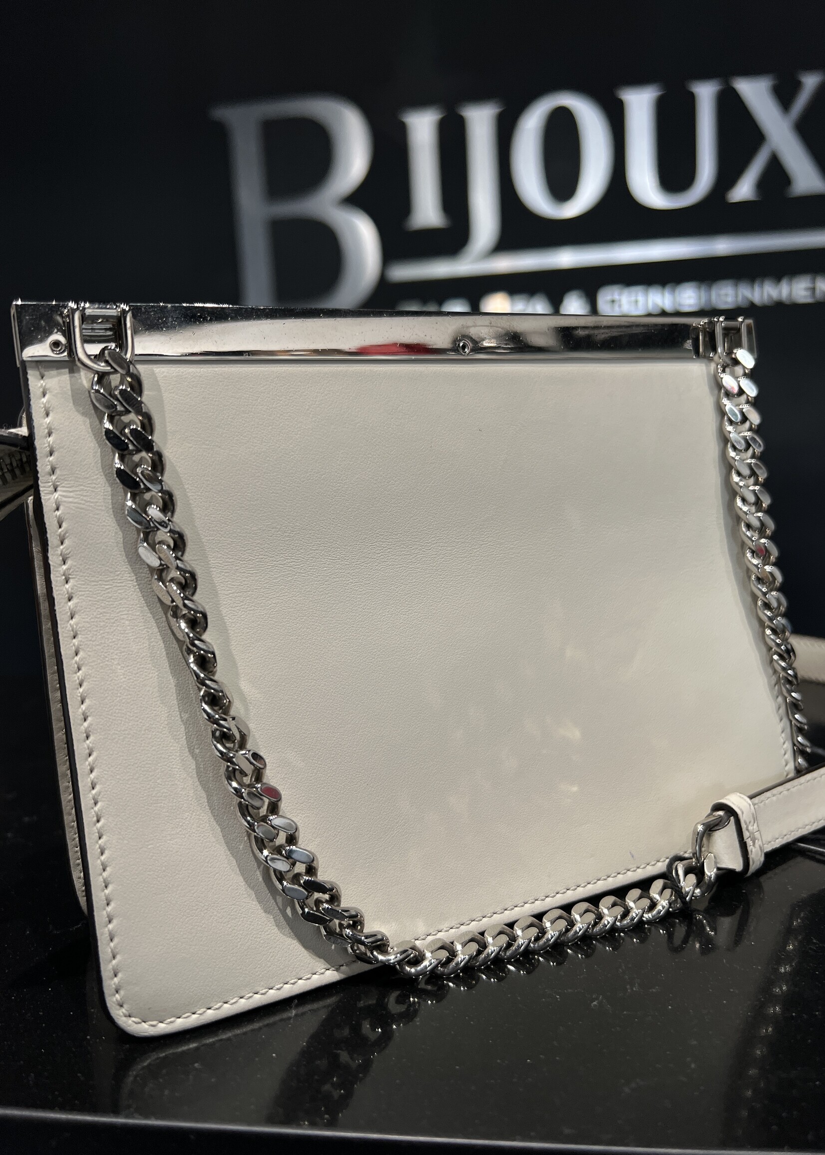 Fendi SOLD - Fendi White Metal Spike