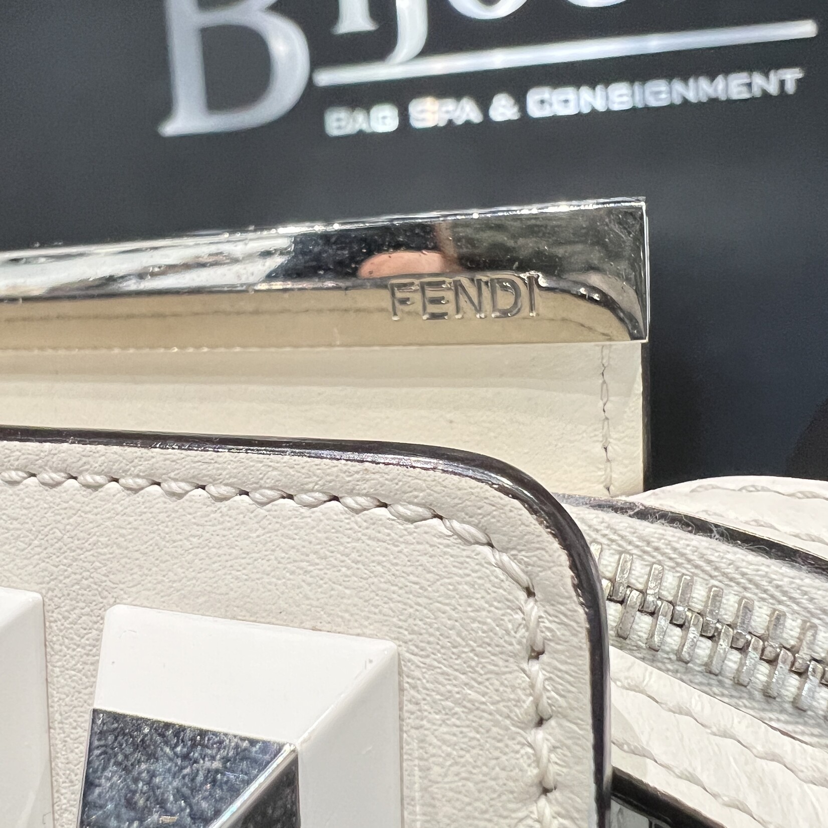 Fendi Fendi White Metal Spike