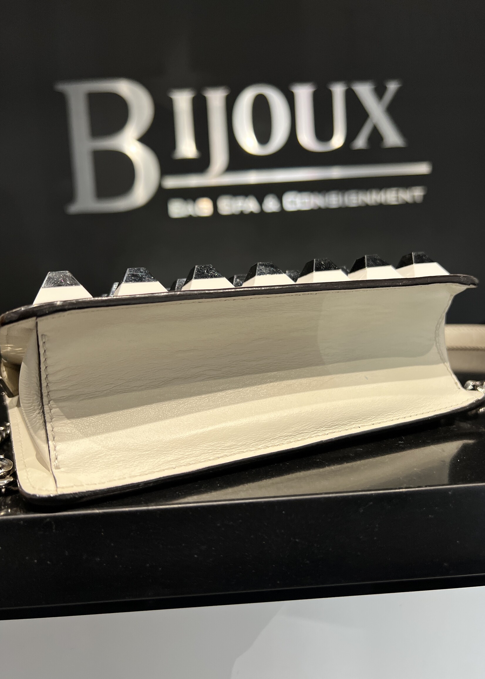 Fendi SOLD - Fendi White Metal Spike