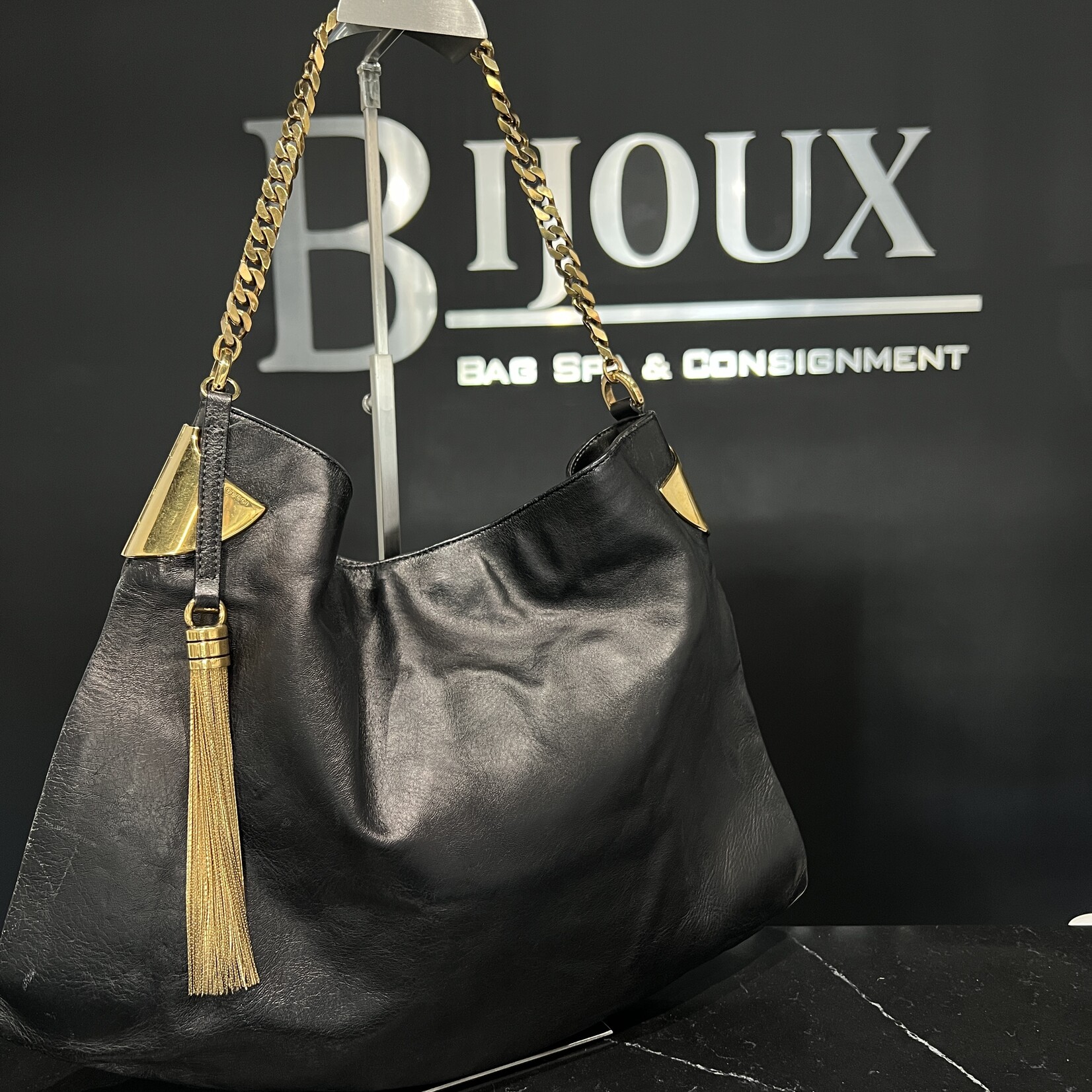 Gucci Gucci 1970 Hobo Leather Bag