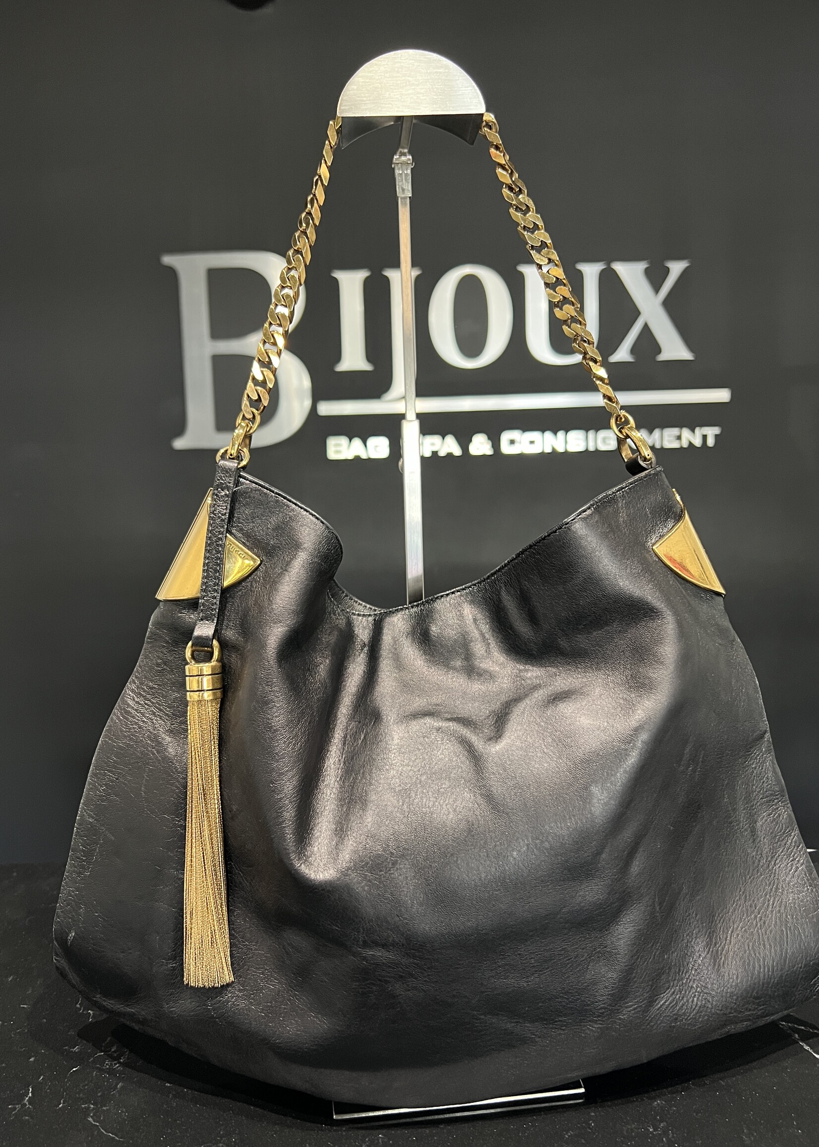 Gucci Gucci 1970 Hobo Leather Bag