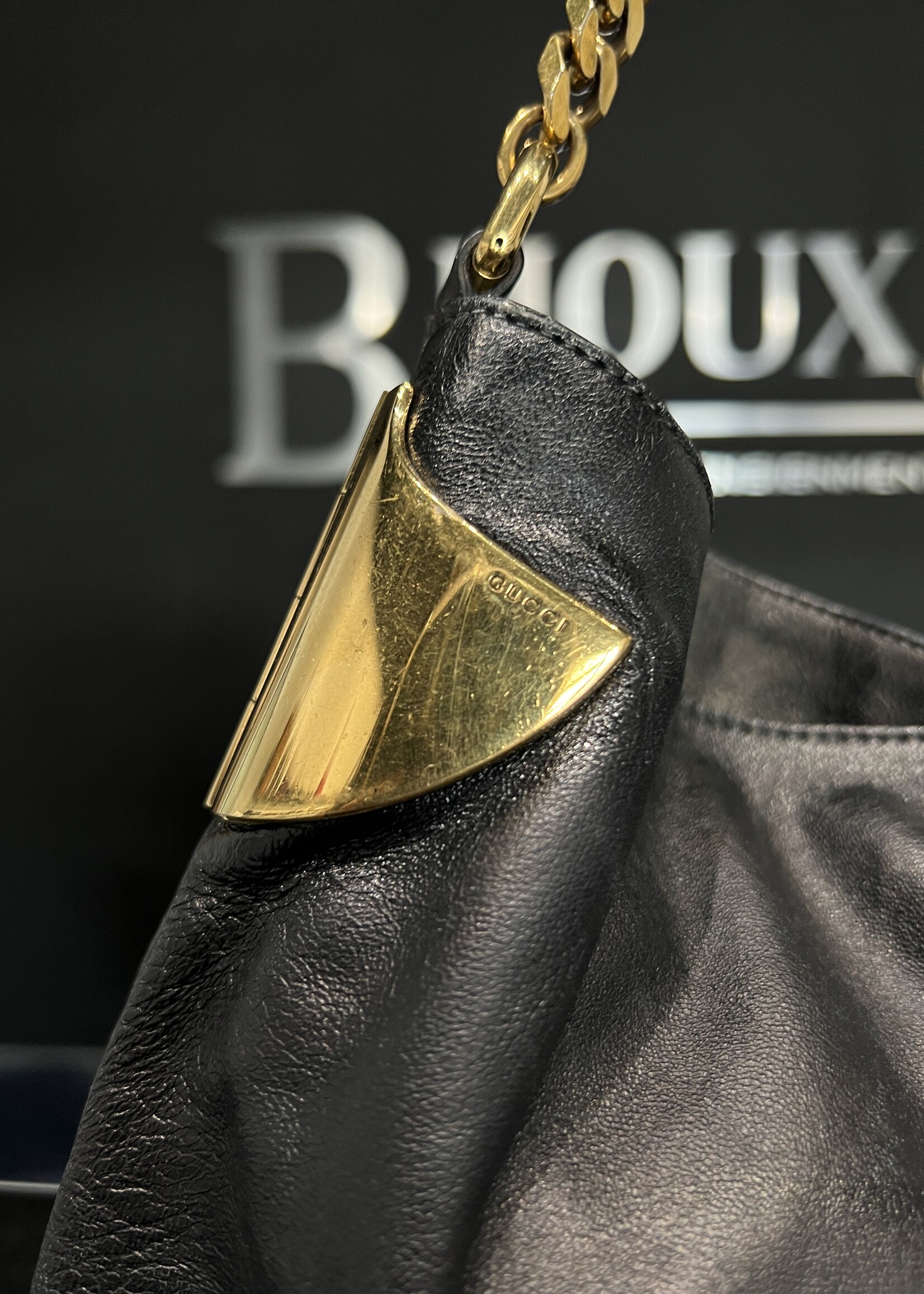 Gucci Gucci 1970 Hobo Leather Bag