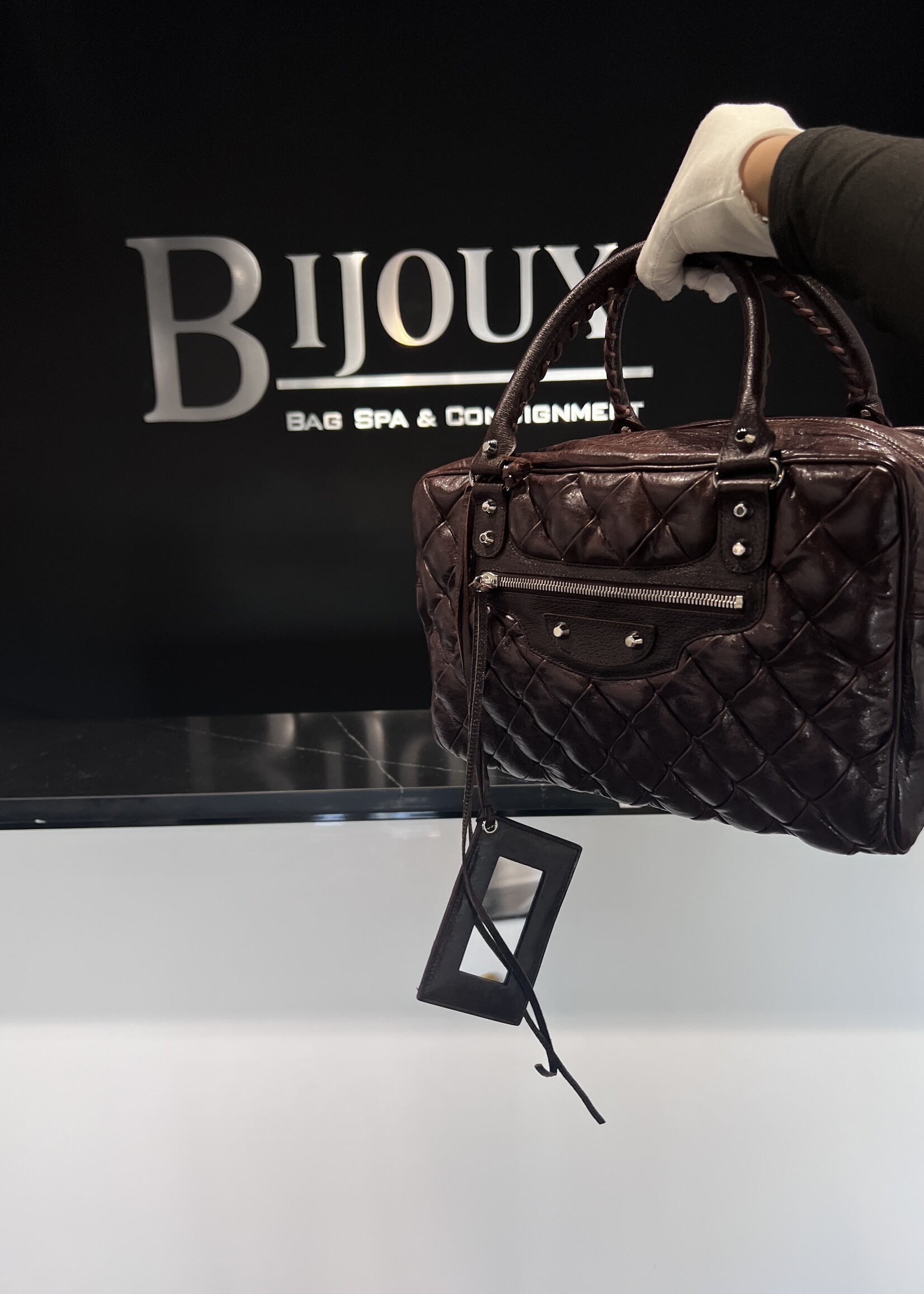 Balenciaga SOLD - Balenciaga Truffle Chevre Quitled Bag