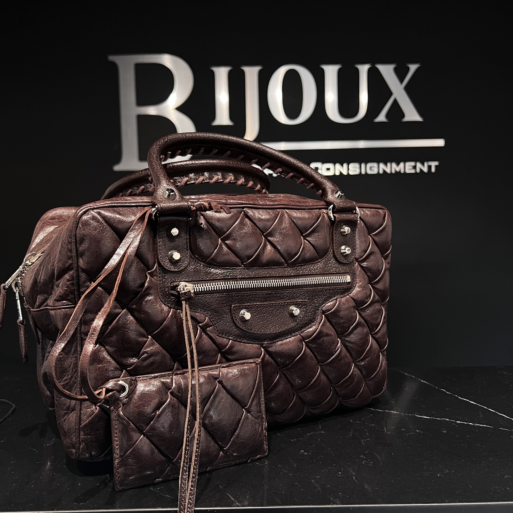 Balenciaga SOLD - Balenciaga Truffle Chevre Quitled Bag