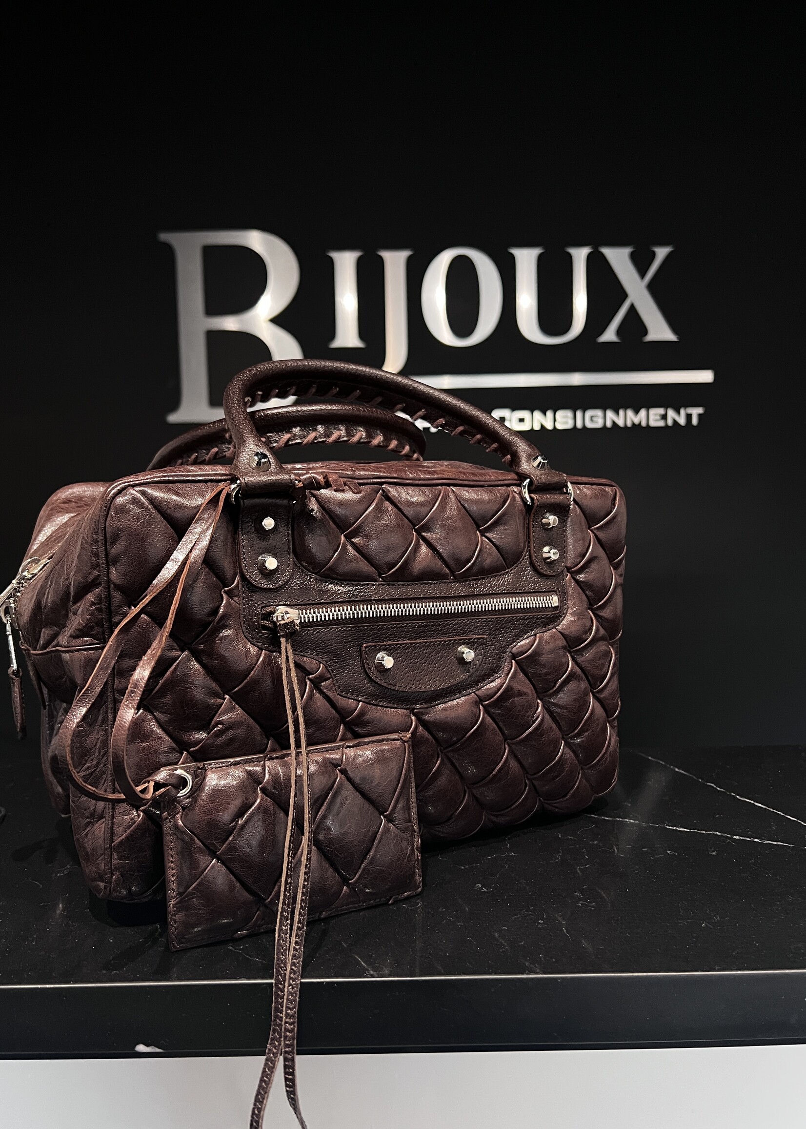 Balenciaga SOLD - Balenciaga Truffle Chevre Quitled Bag