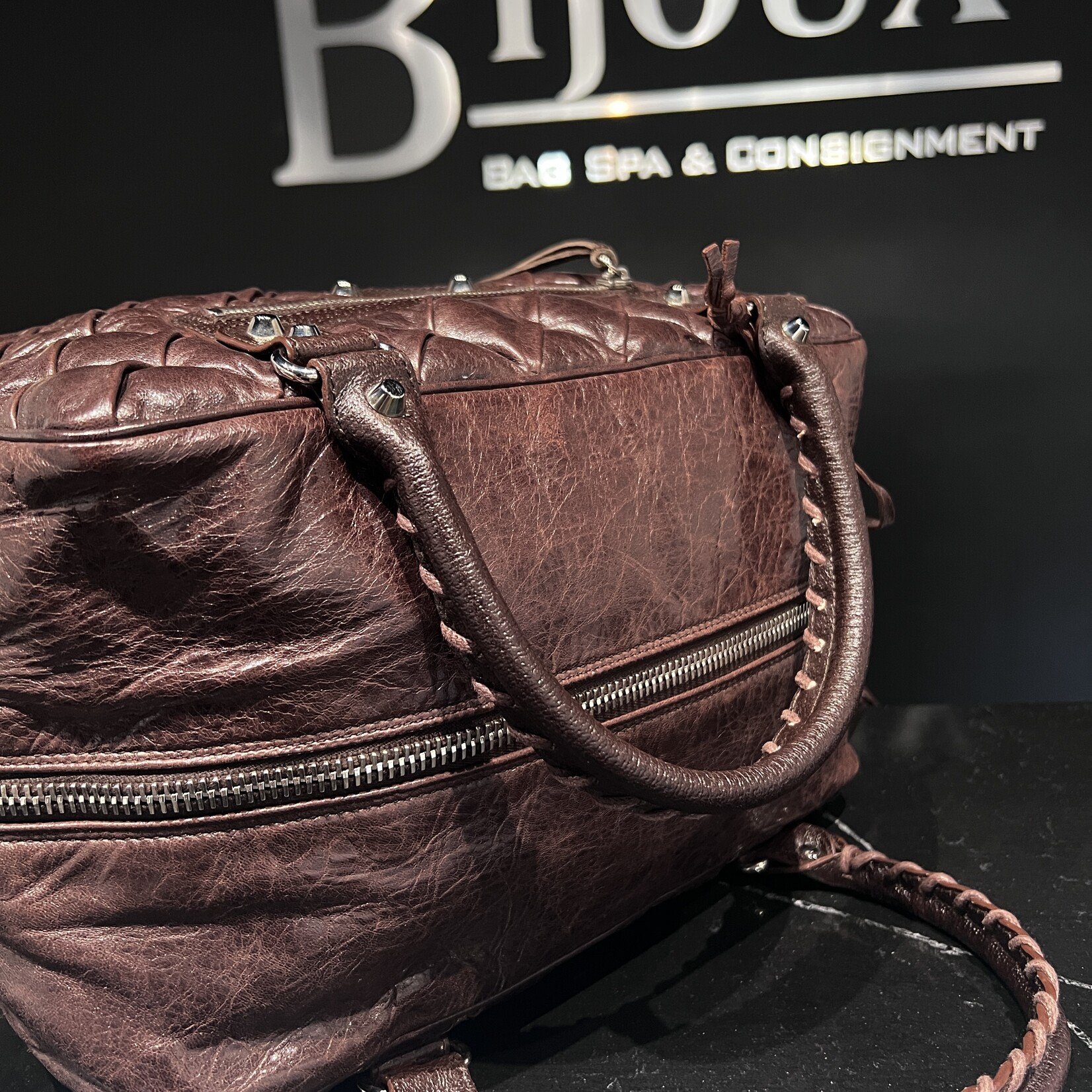 Balenciaga SOLD - Balenciaga Truffle Chevre Quitled Bag