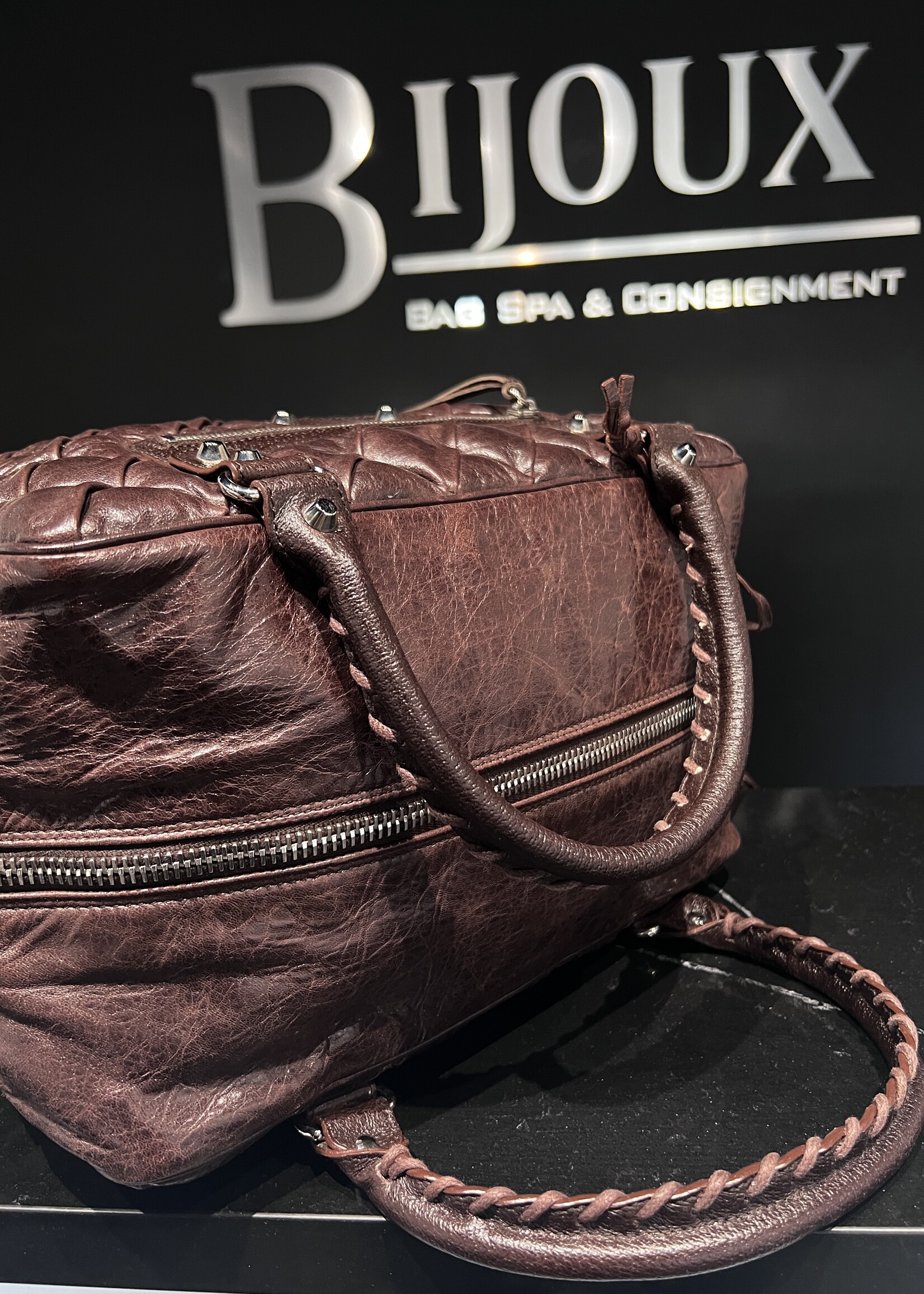 Balenciaga SOLD - Balenciaga Truffle Chevre Quitled Bag