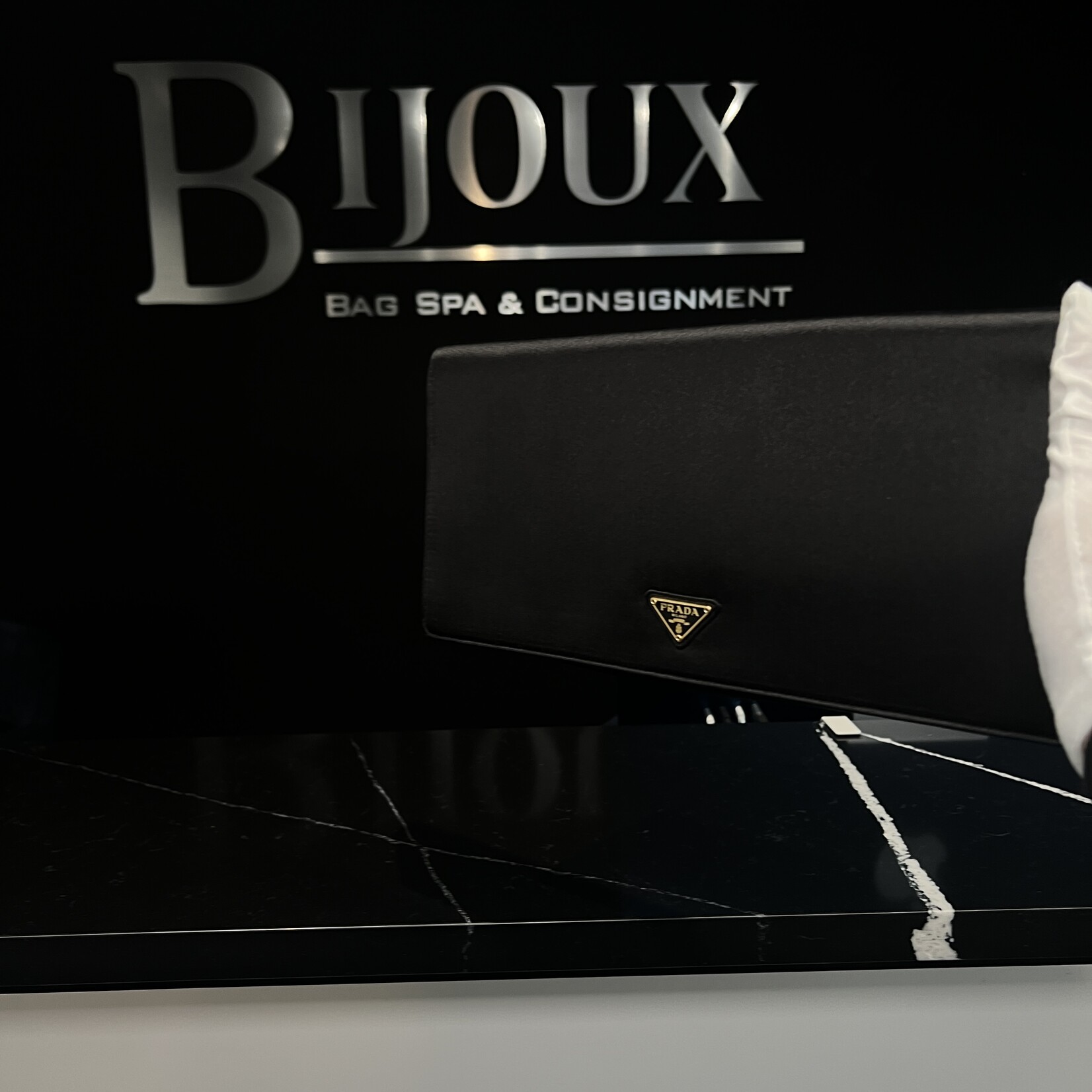 Prada Prada Rosa Satin Clutch