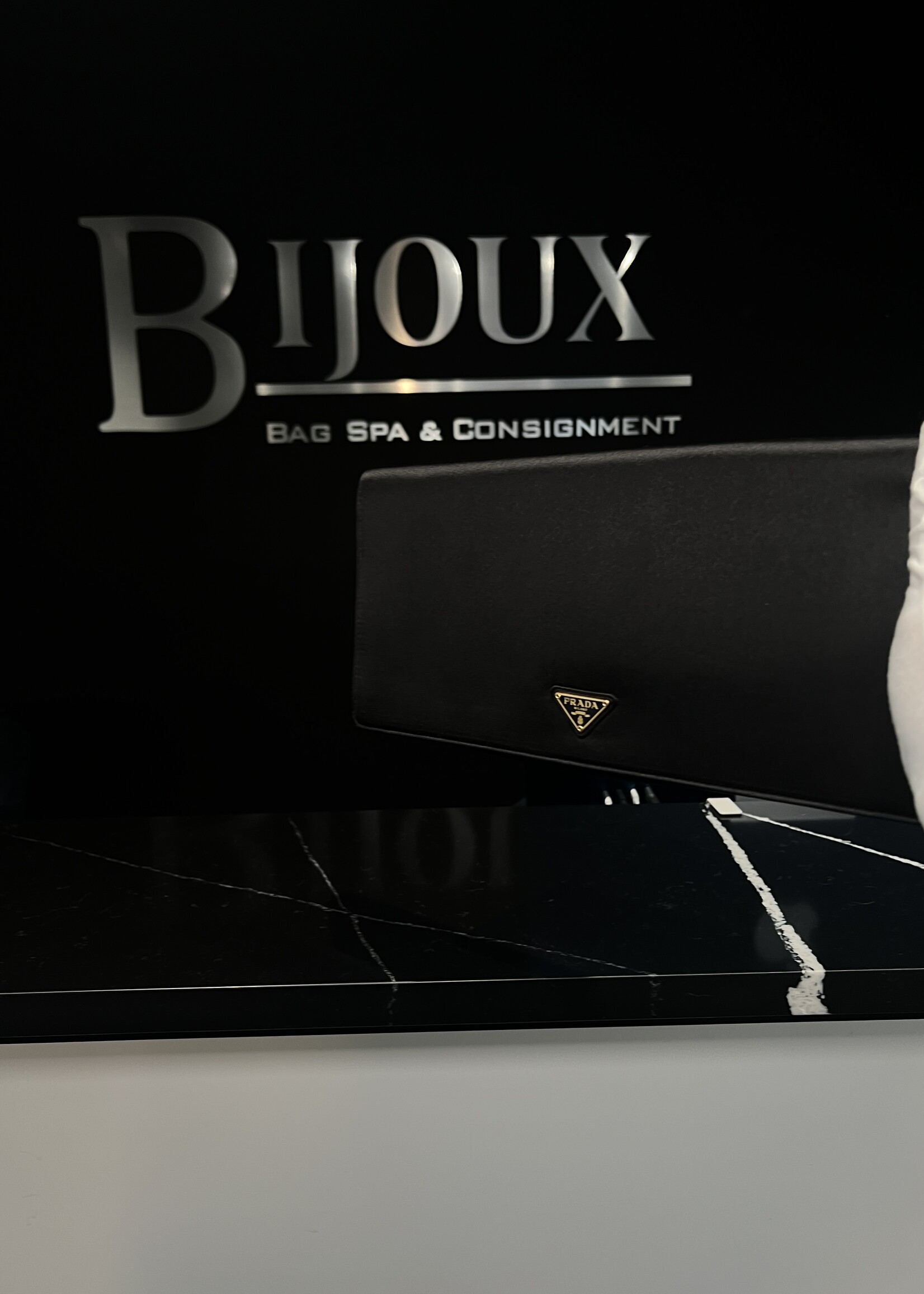 Prada Prada Rosa Satin Clutch