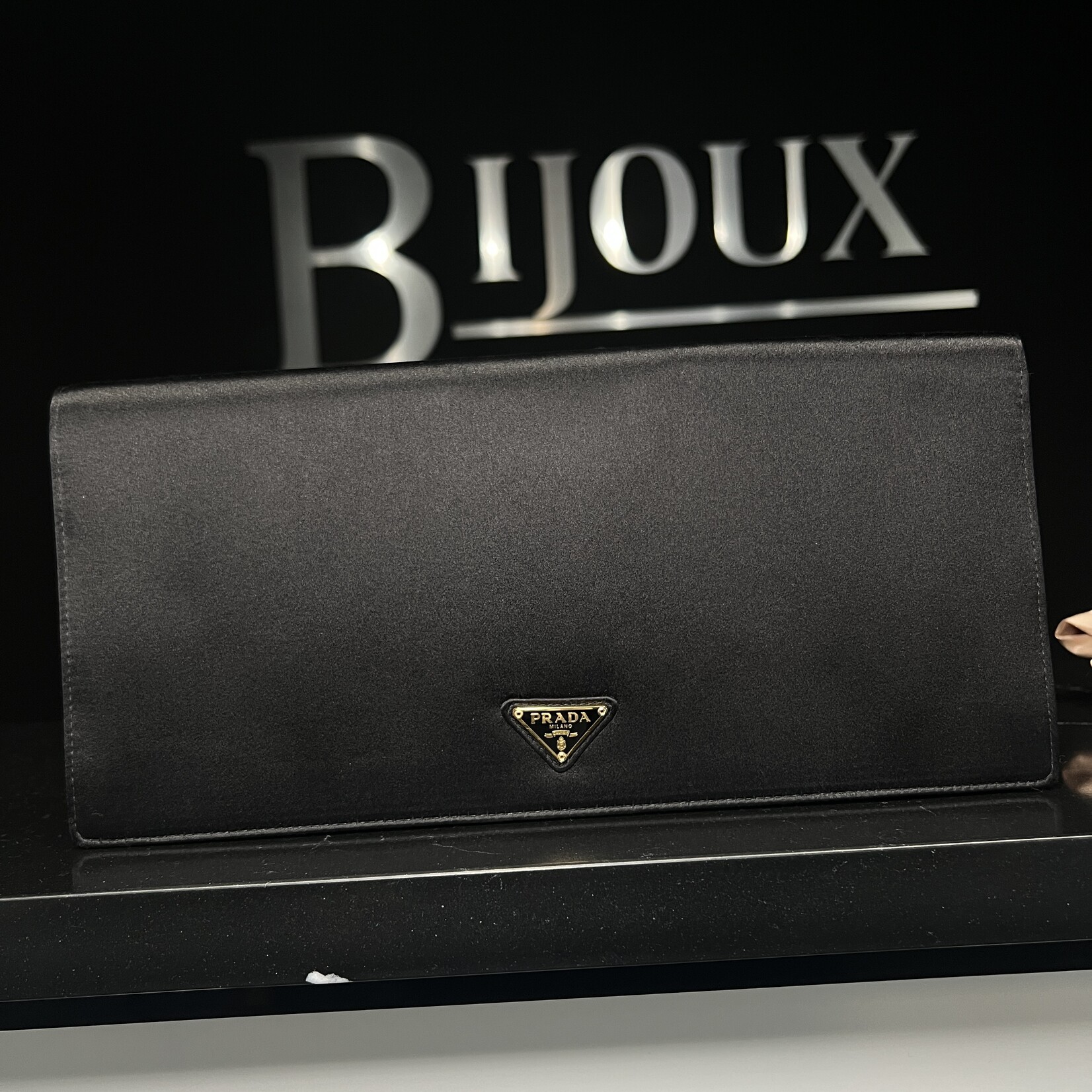 Prada Prada Rosa Satin Clutch