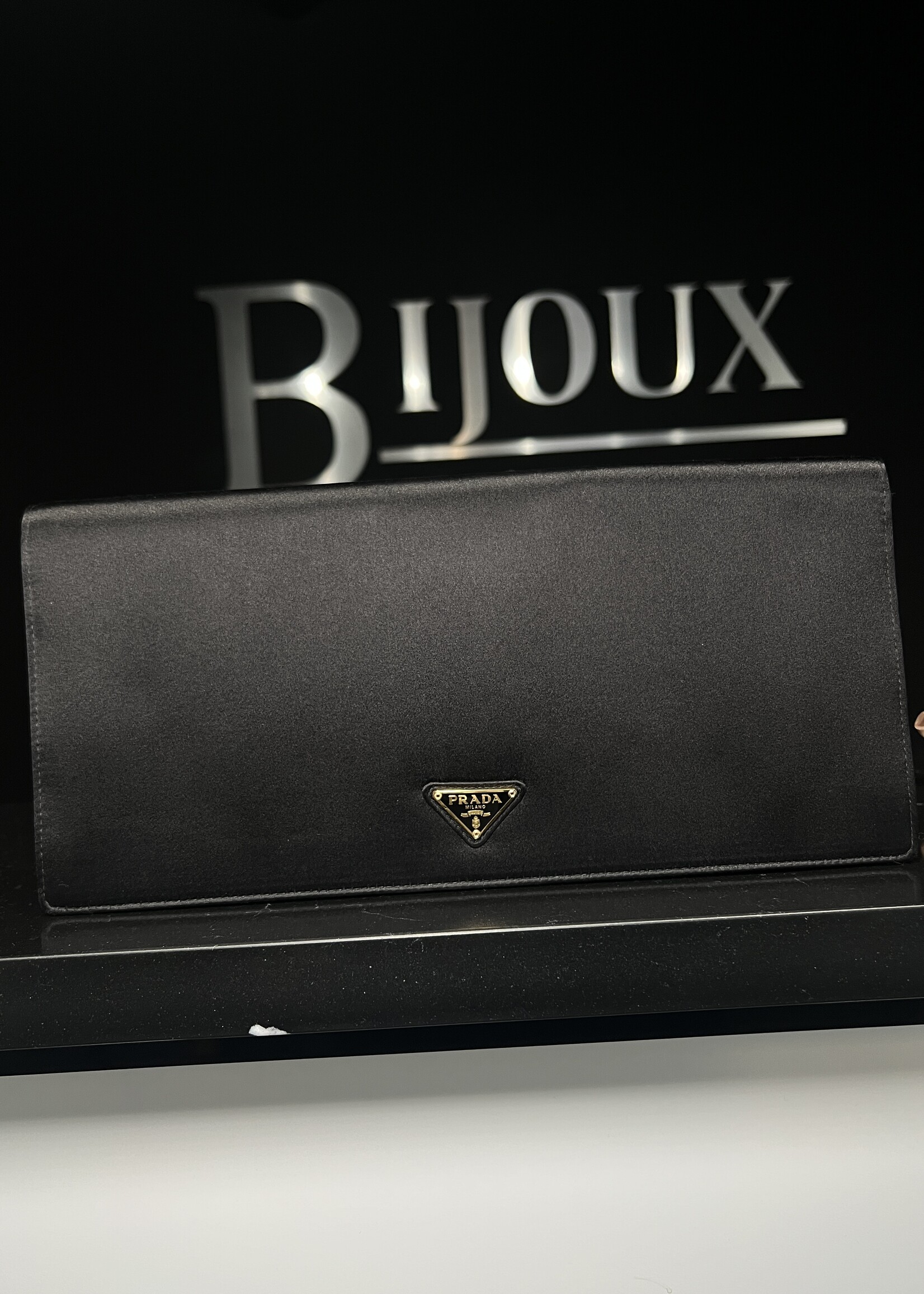 Prada Prada Rosa Satin Clutch