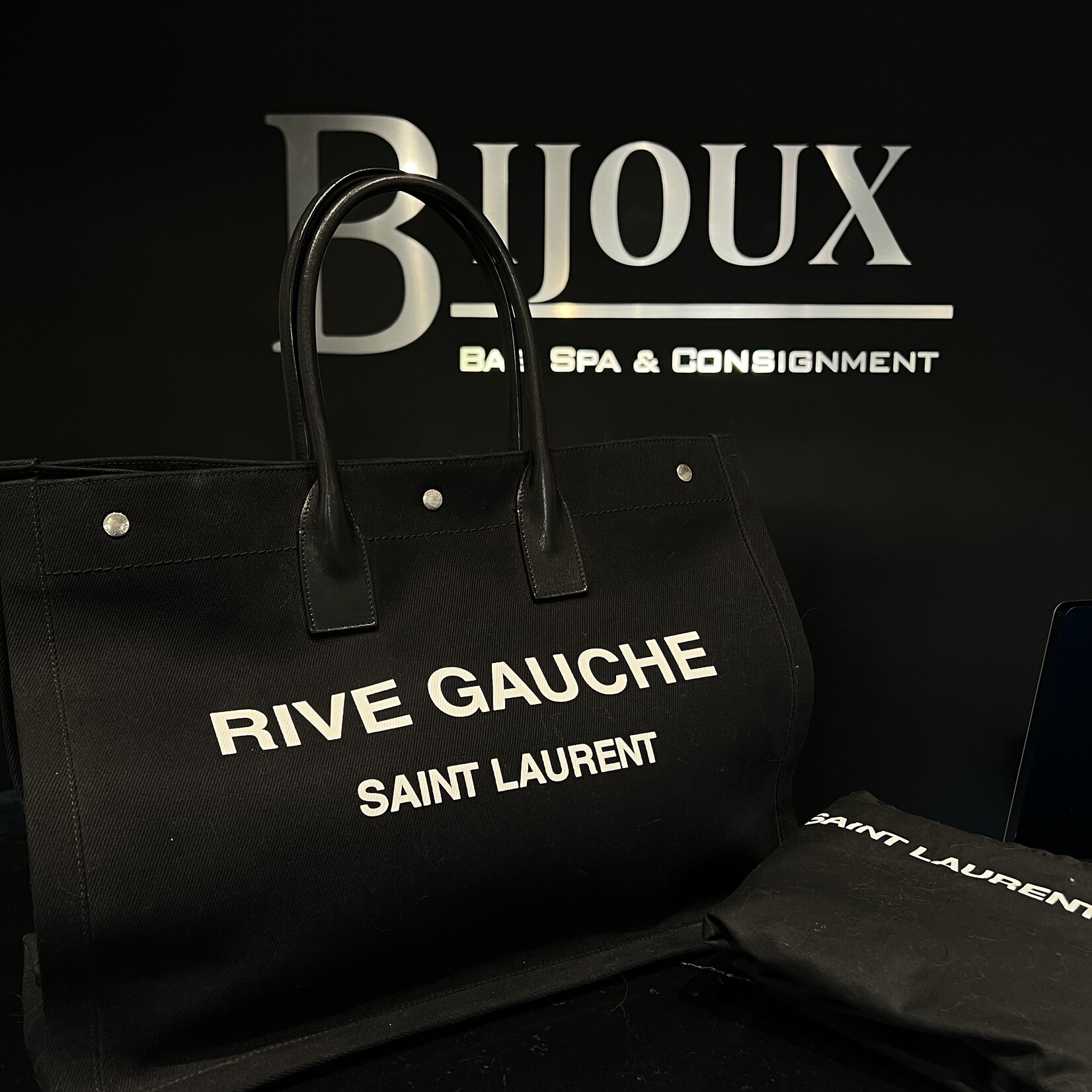 Saint Laurent Saint Laurent Rive Gauche Black Tote