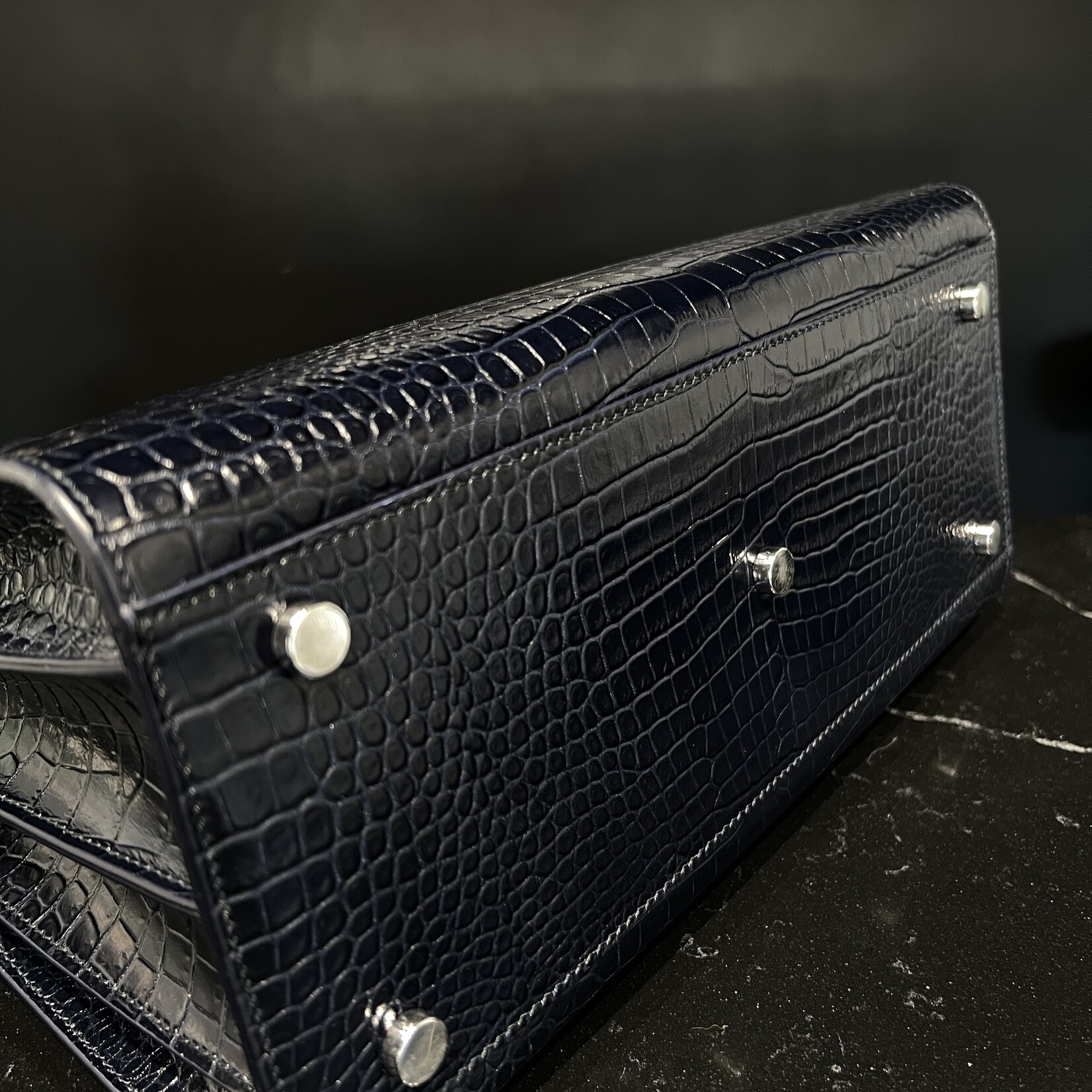 Saint Laurent Saint Laurent Croc Embossed Sac De Jour Small